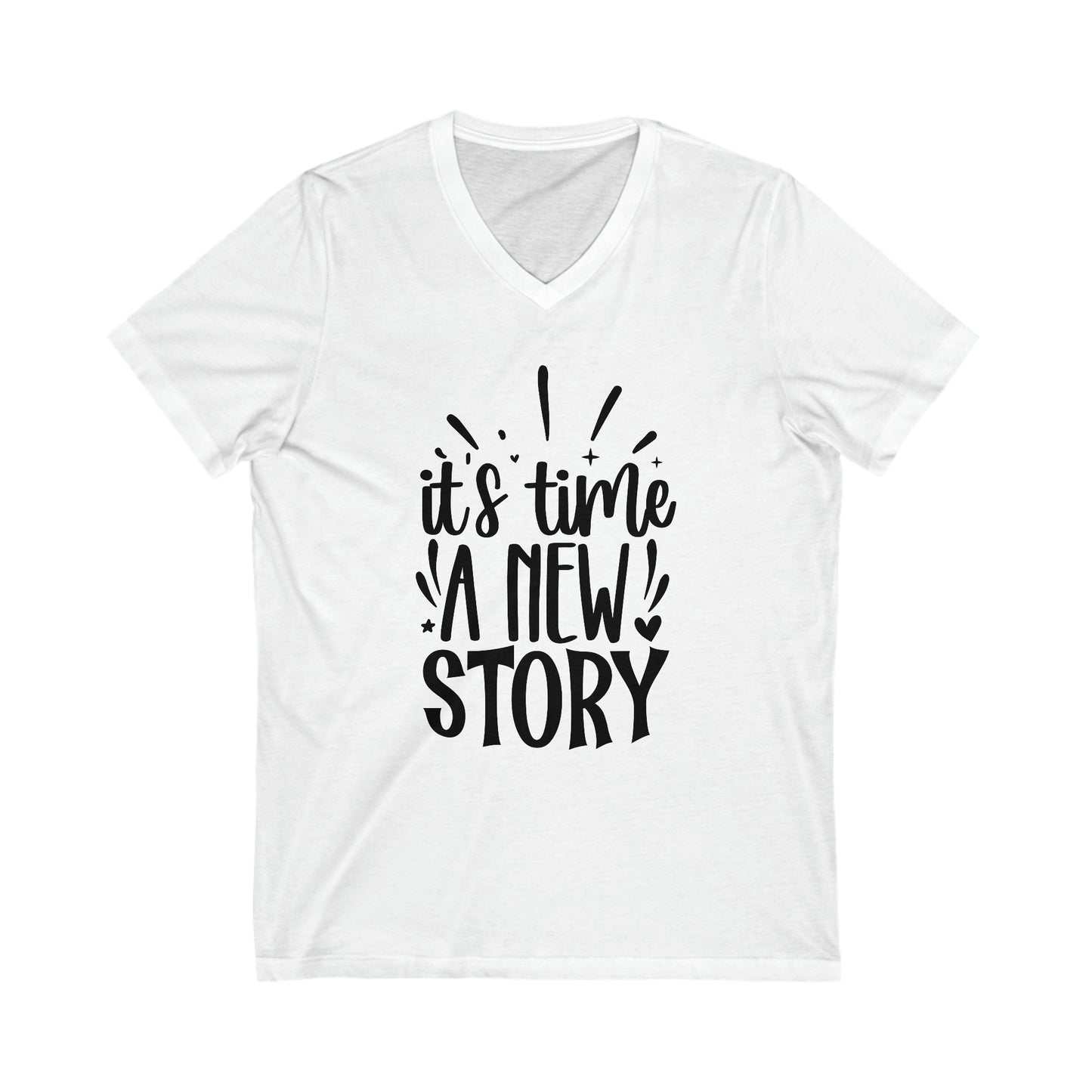 New Story Unisex Jersey Short Sleeve V-Neck Tee