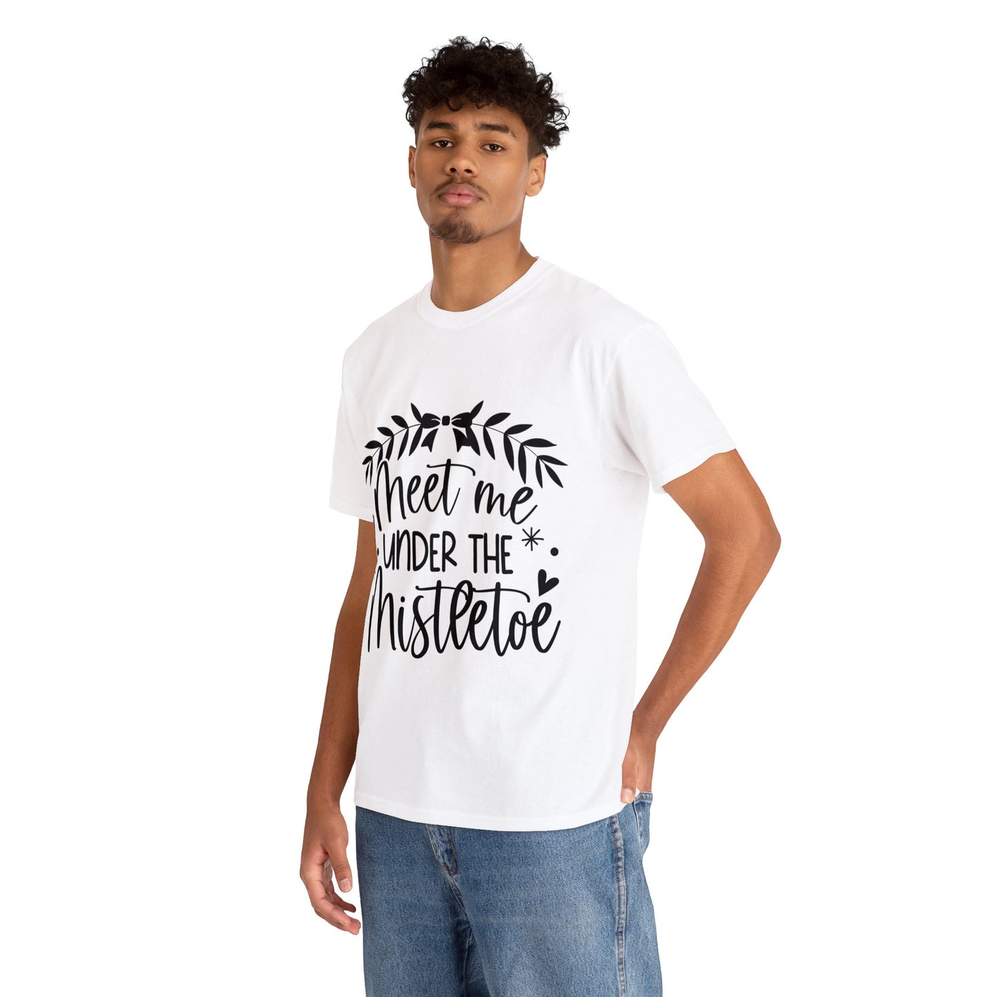 Meet me under Misteetoe Unisex Heavy Cotton Tee