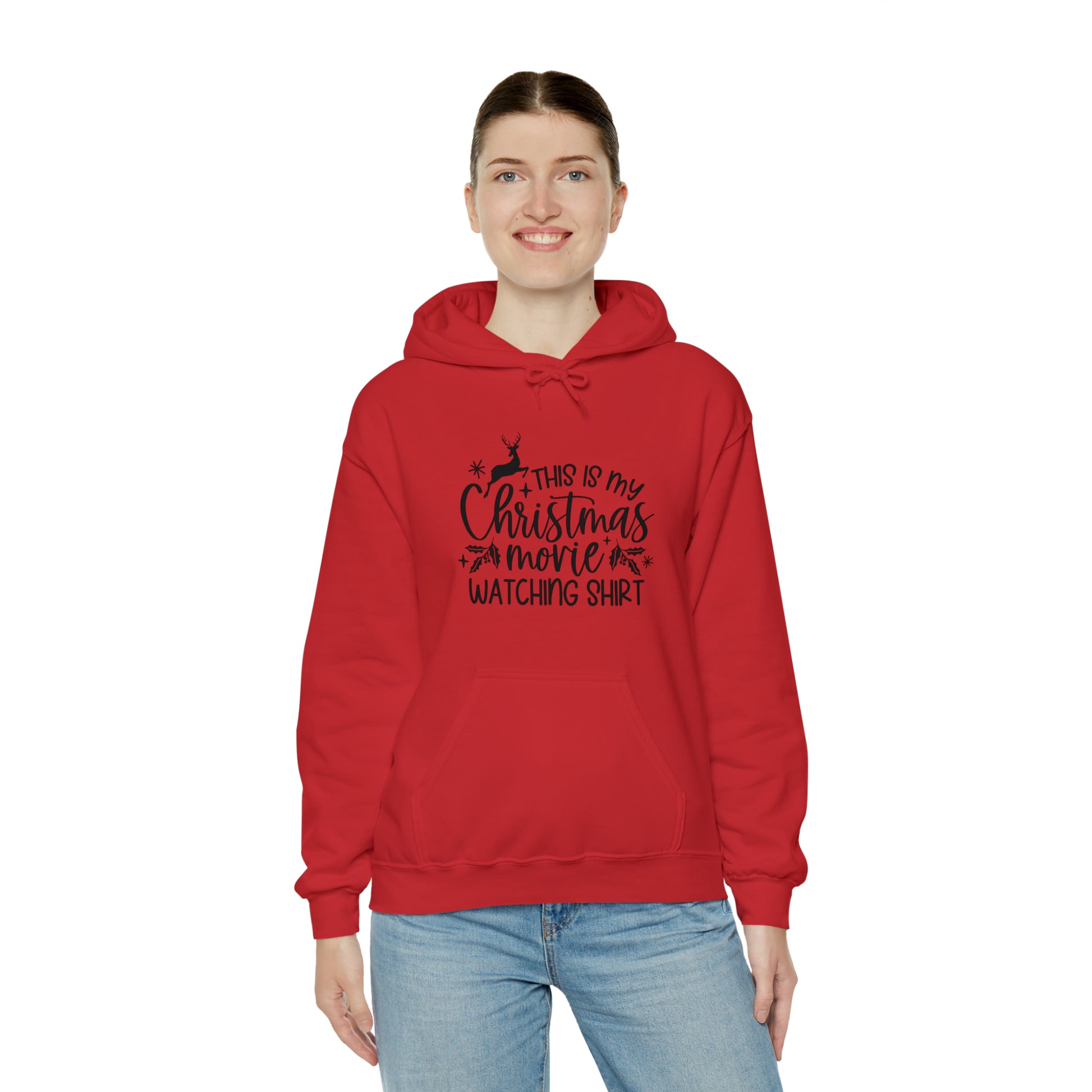 Christmas Movie Watching Unisex Heavy Blend™ Hooded Sweatshirt image