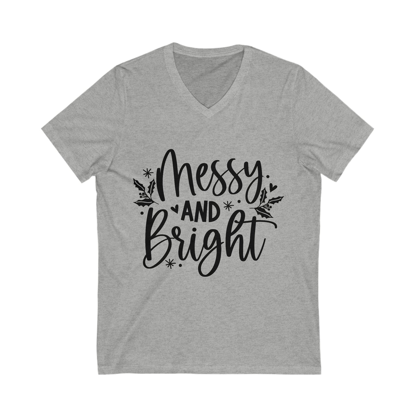 Messy & Bright Unisex Jersey Short Sleeve V-Neck Tee