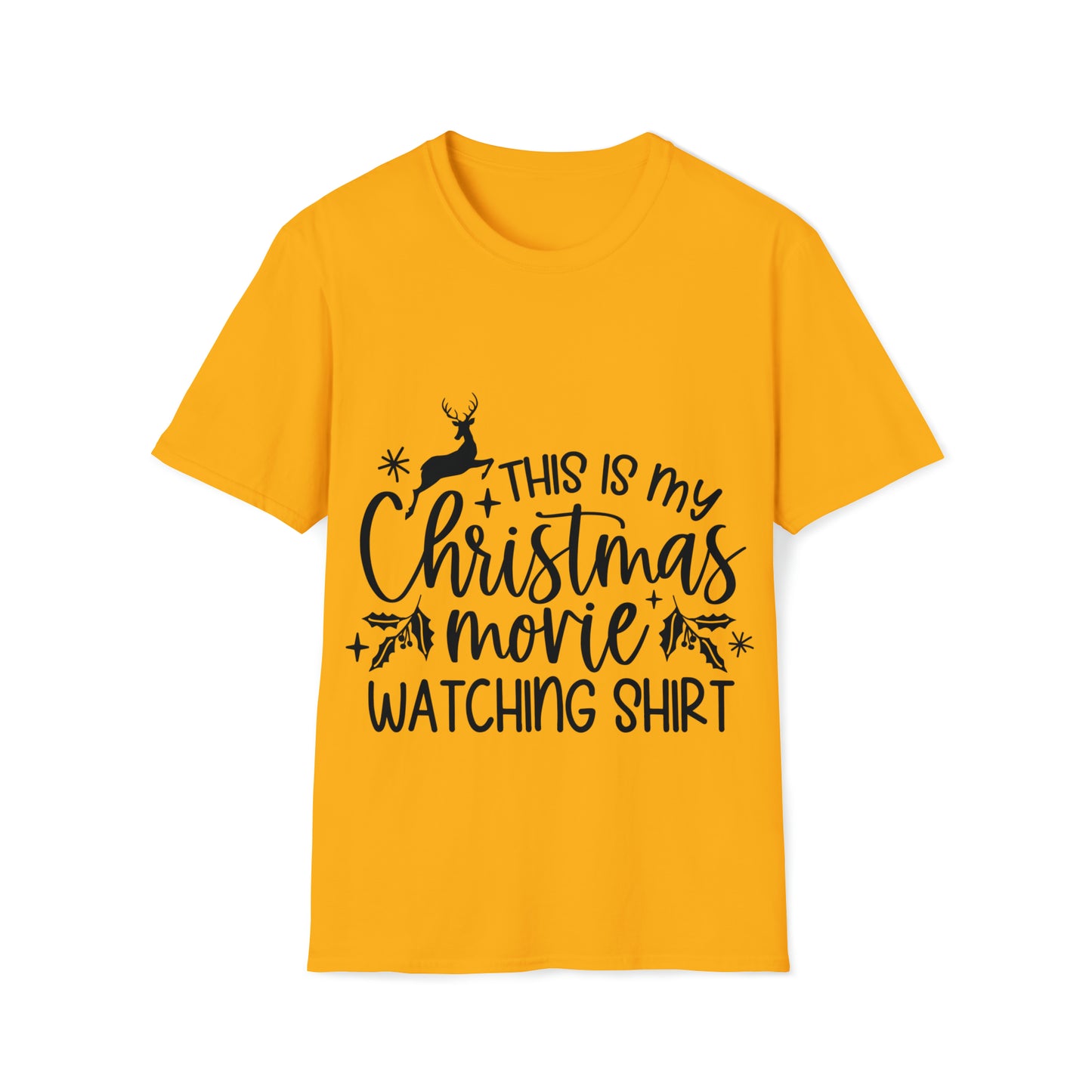 Christmas Movie Watching Unisex Softstyle T-Shirt image