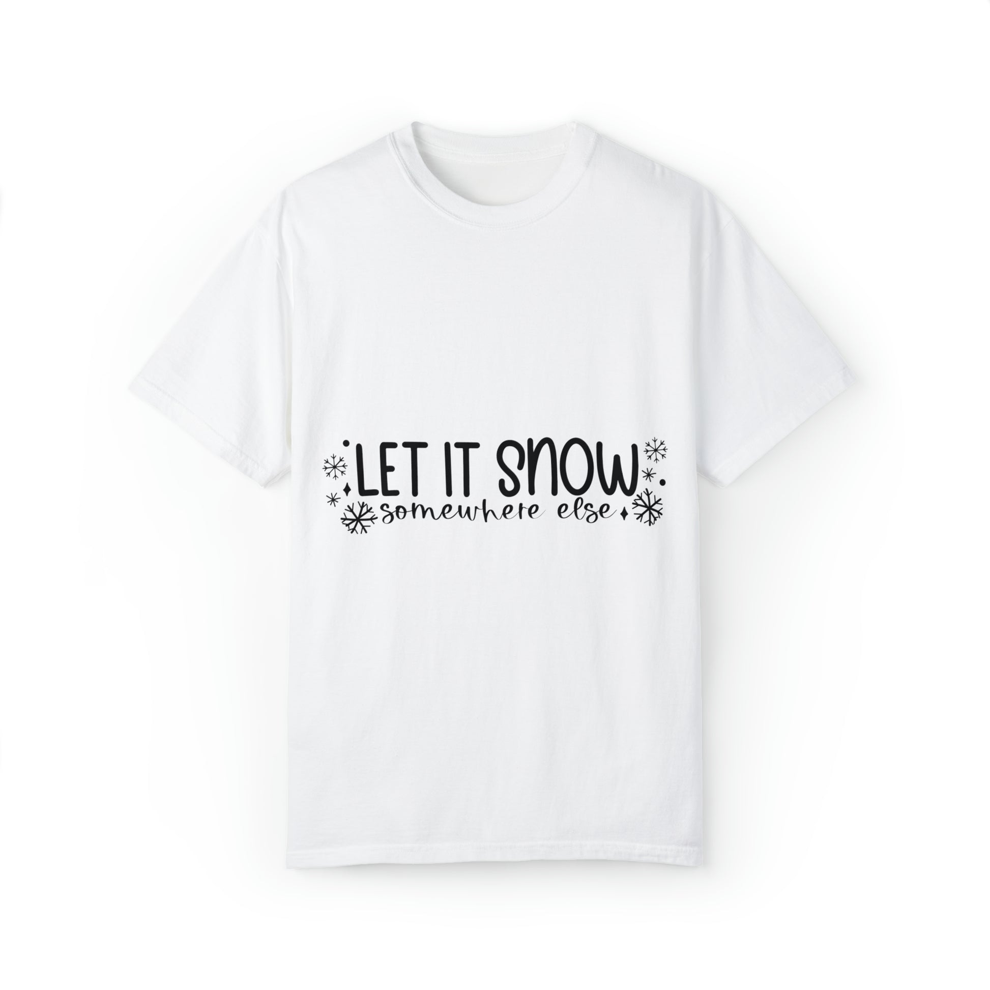 Let it Snow Unisex Garment-Dyed T-shirt image