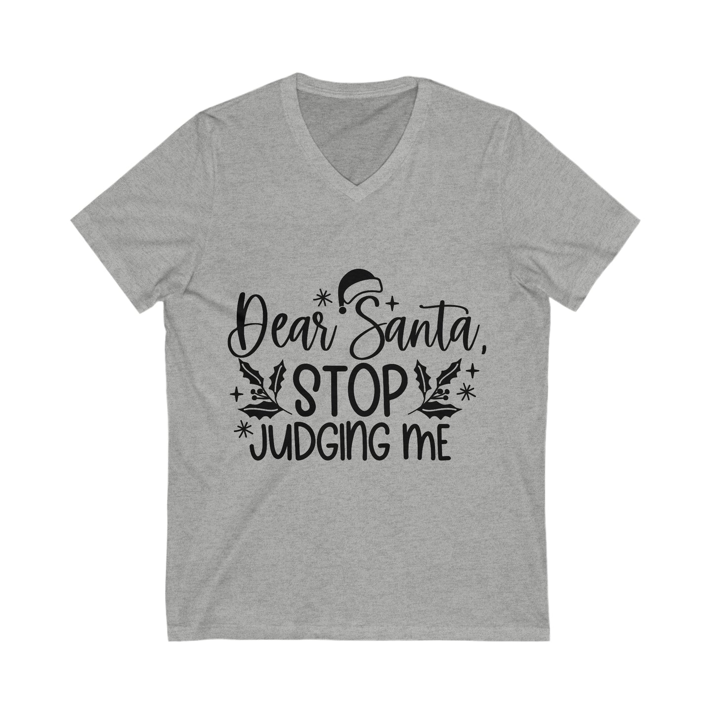 Stop Judging Unisex Jersey Short Sleeve V-Neck Tee