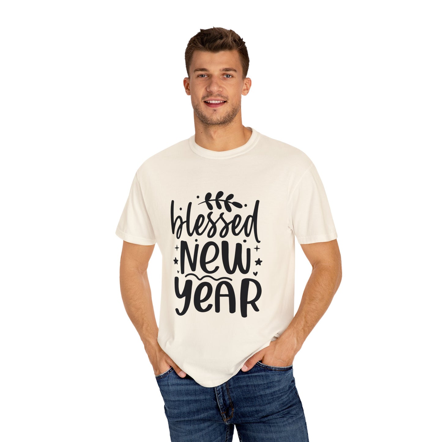 Blessed New Year Unisex Garment-Dyed T-shirt