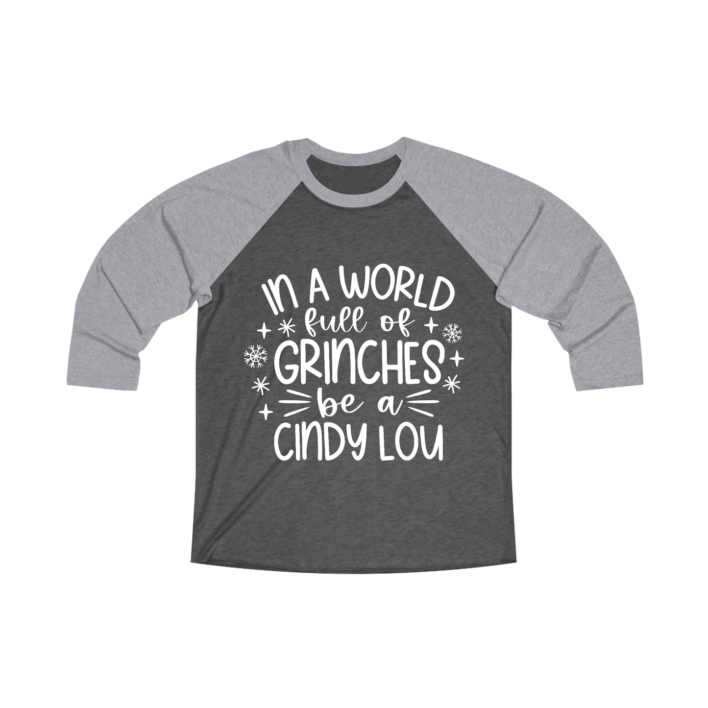 World of Grinches Unisex Tri-Blend 3\4 Raglan Tee