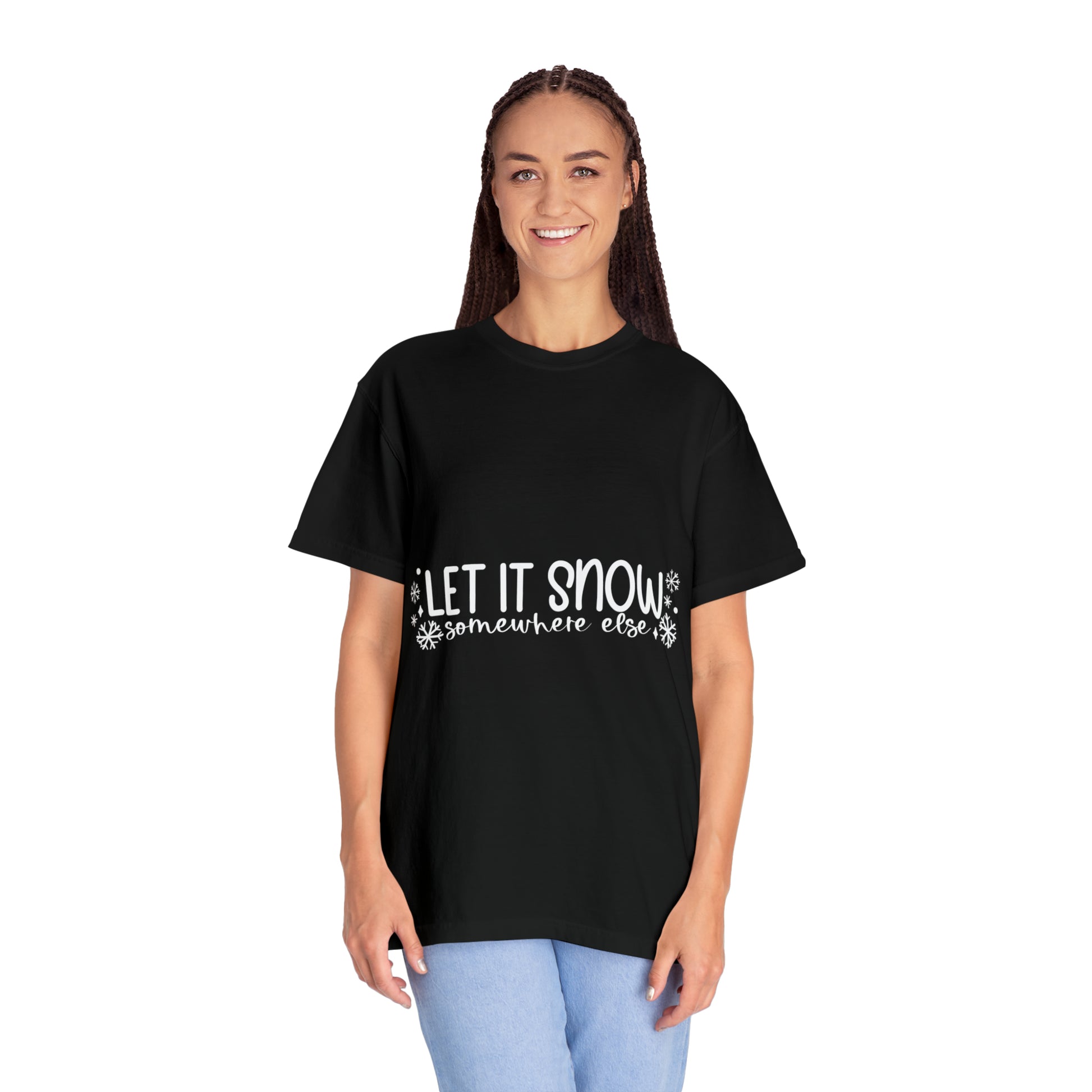 Let it Snow Unisex Garment-Dyed T-shirt image