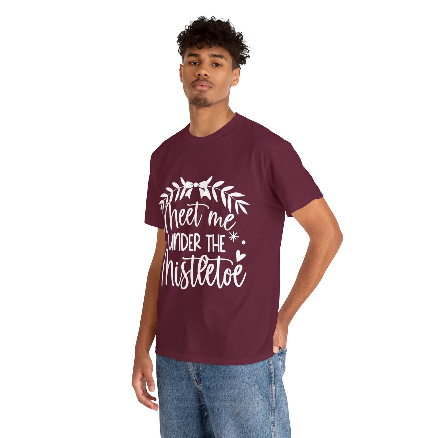 Meet me under Misteetoe Unisex Heavy Cotton Tee