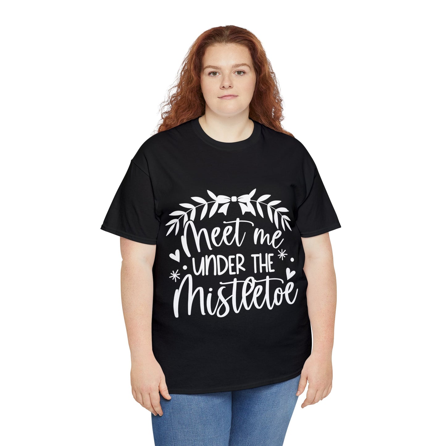 Meet me under Misteetoe Unisex Heavy Cotton Tee