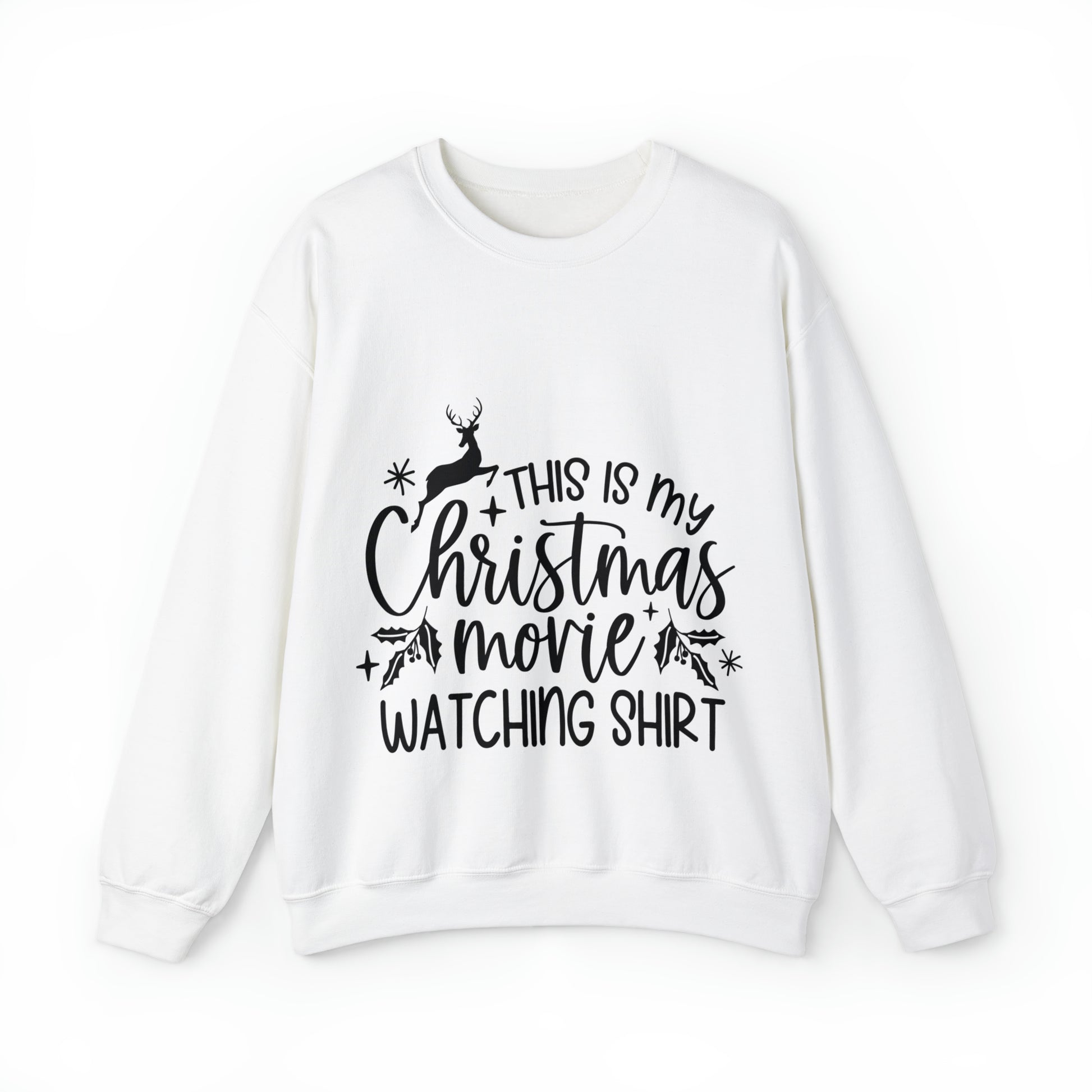 Christmas Movie Watching Unisex Heavy Blend™ Crewneck Sweatshirt image