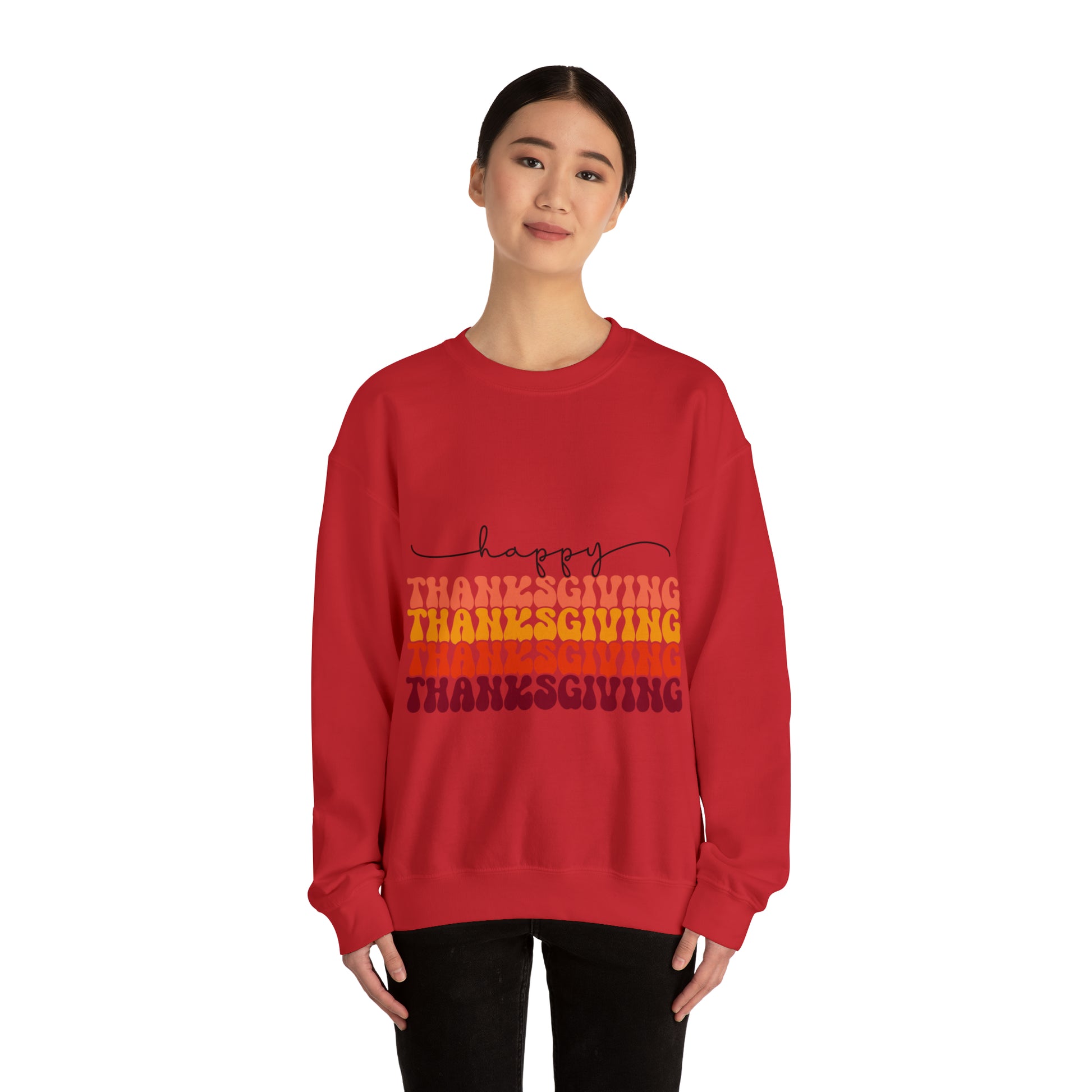 Happy Thanksgiving Unisex Heavy Blend™ Crewneck Sweatshirt image