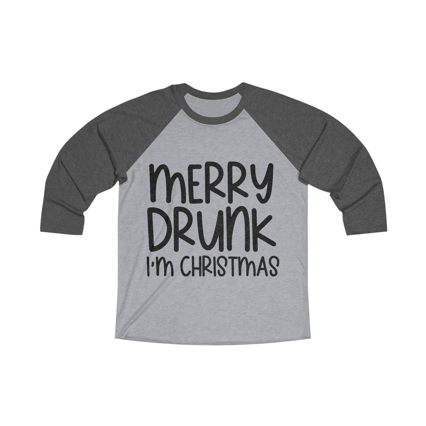 Merry Drunk Unisex Tri-Blend 3\4 Raglan Tee