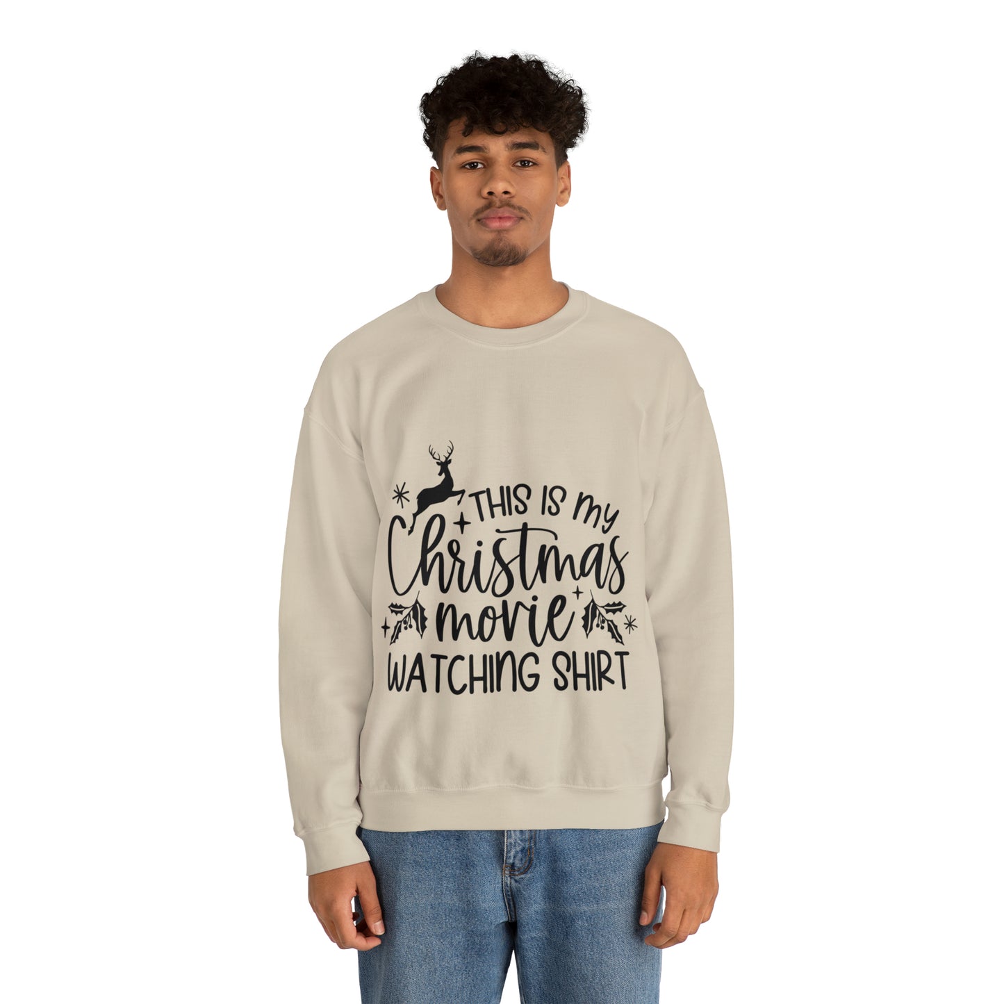 Christmas Movie Watching Unisex Heavy Blend™ Crewneck Sweatshirt image