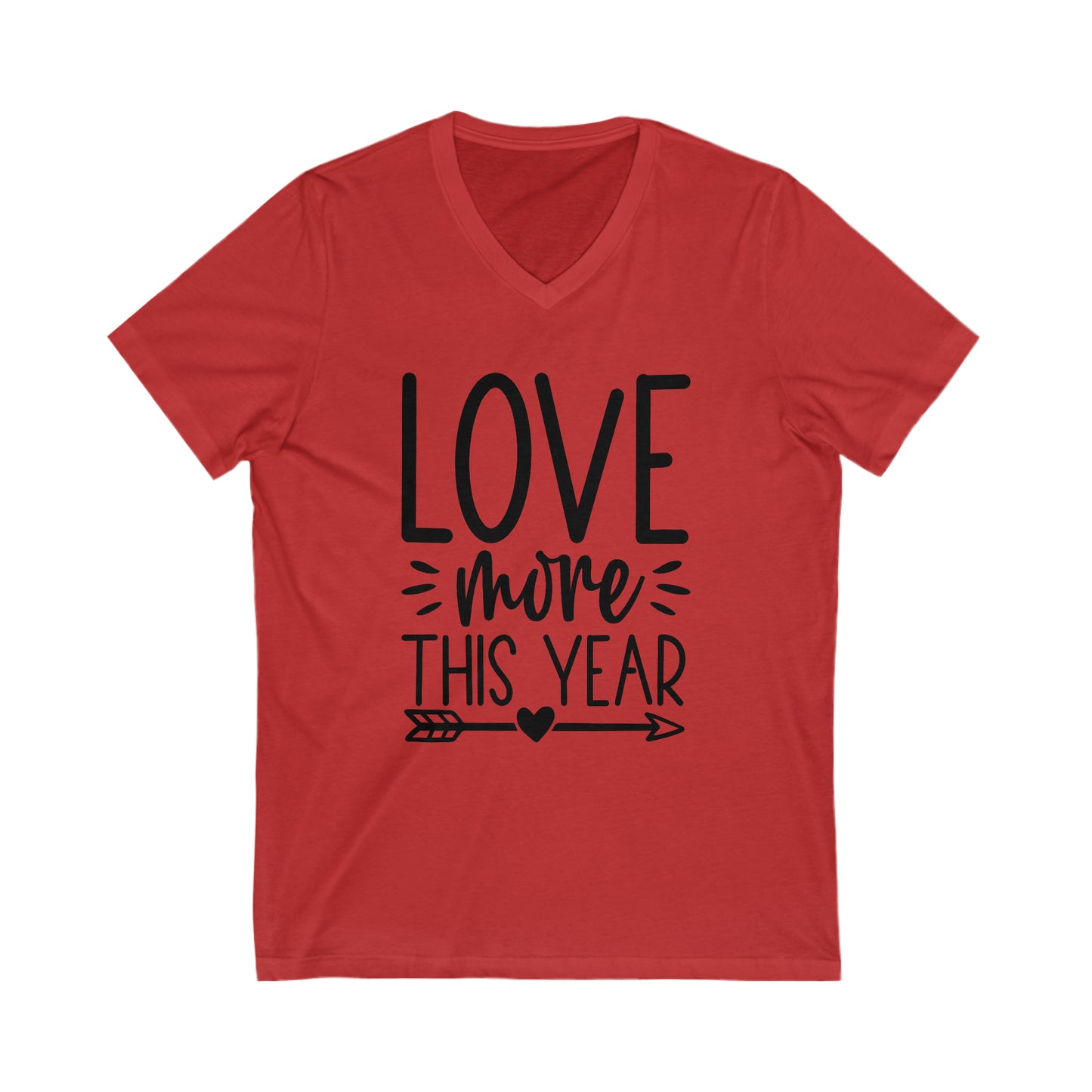 Love More Unisex Jersey Short Sleeve V-Neck Tee