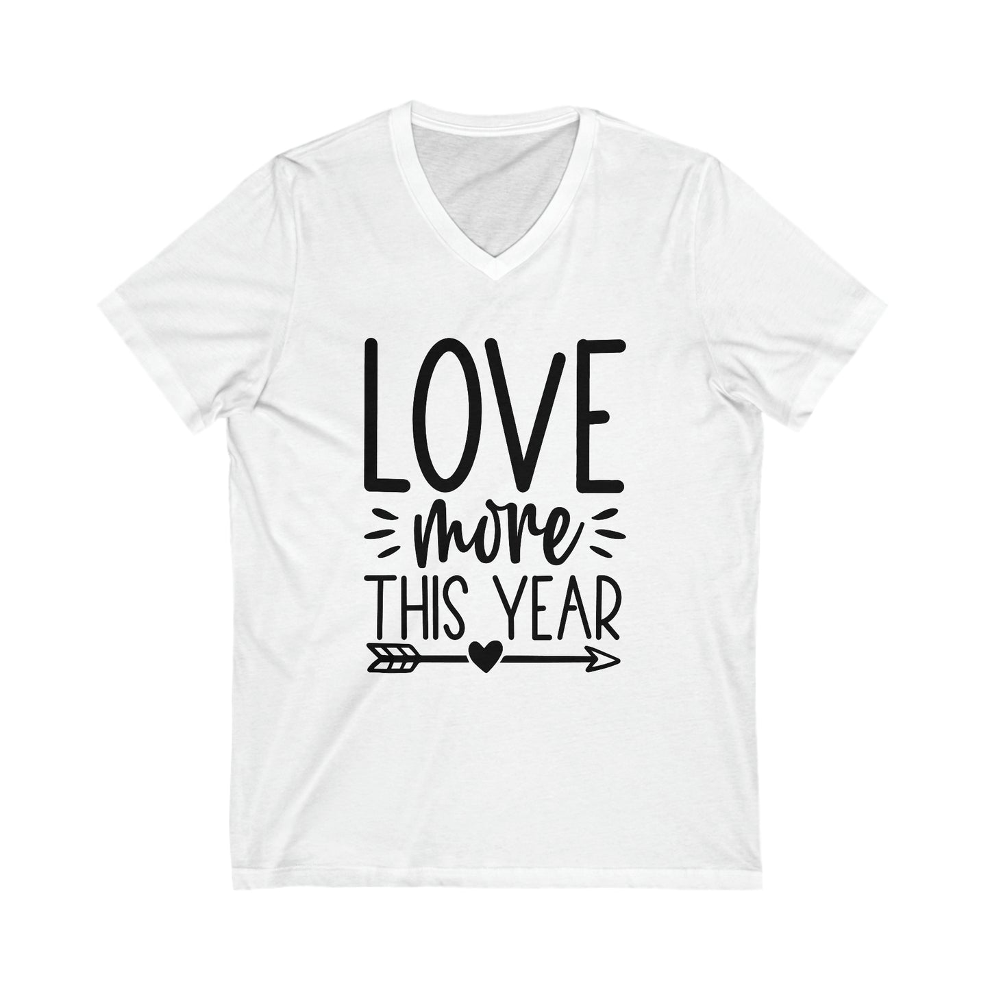 Love More Unisex Jersey Short Sleeve V-Neck Tee