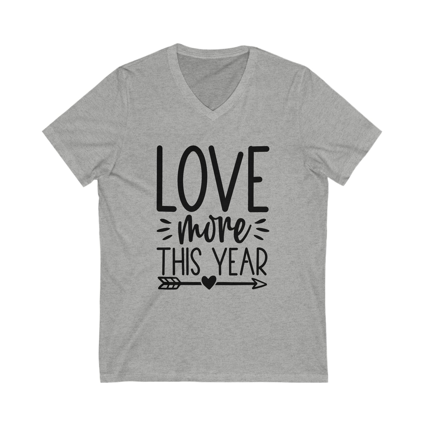 Love More Unisex Jersey Short Sleeve V-Neck Tee