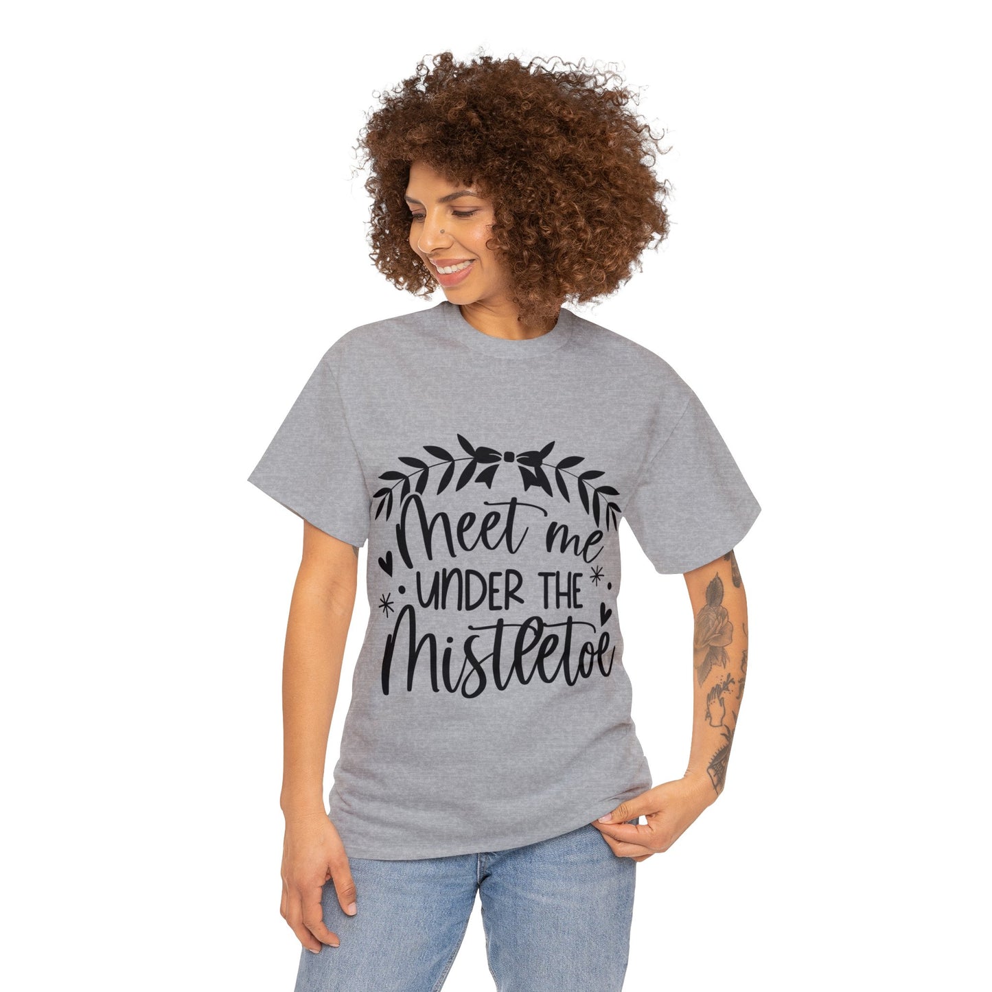 Meet me under Misteetoe Unisex Heavy Cotton Tee