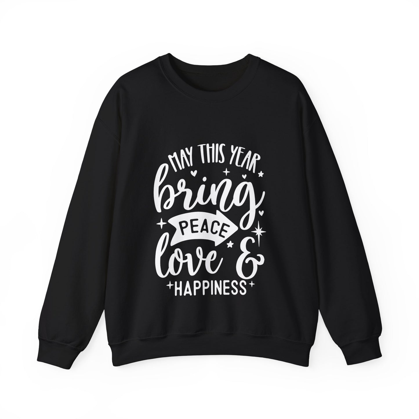 Peace Love & Happiness Unisex Heavy Blend™ Crewneck Sweatshirt