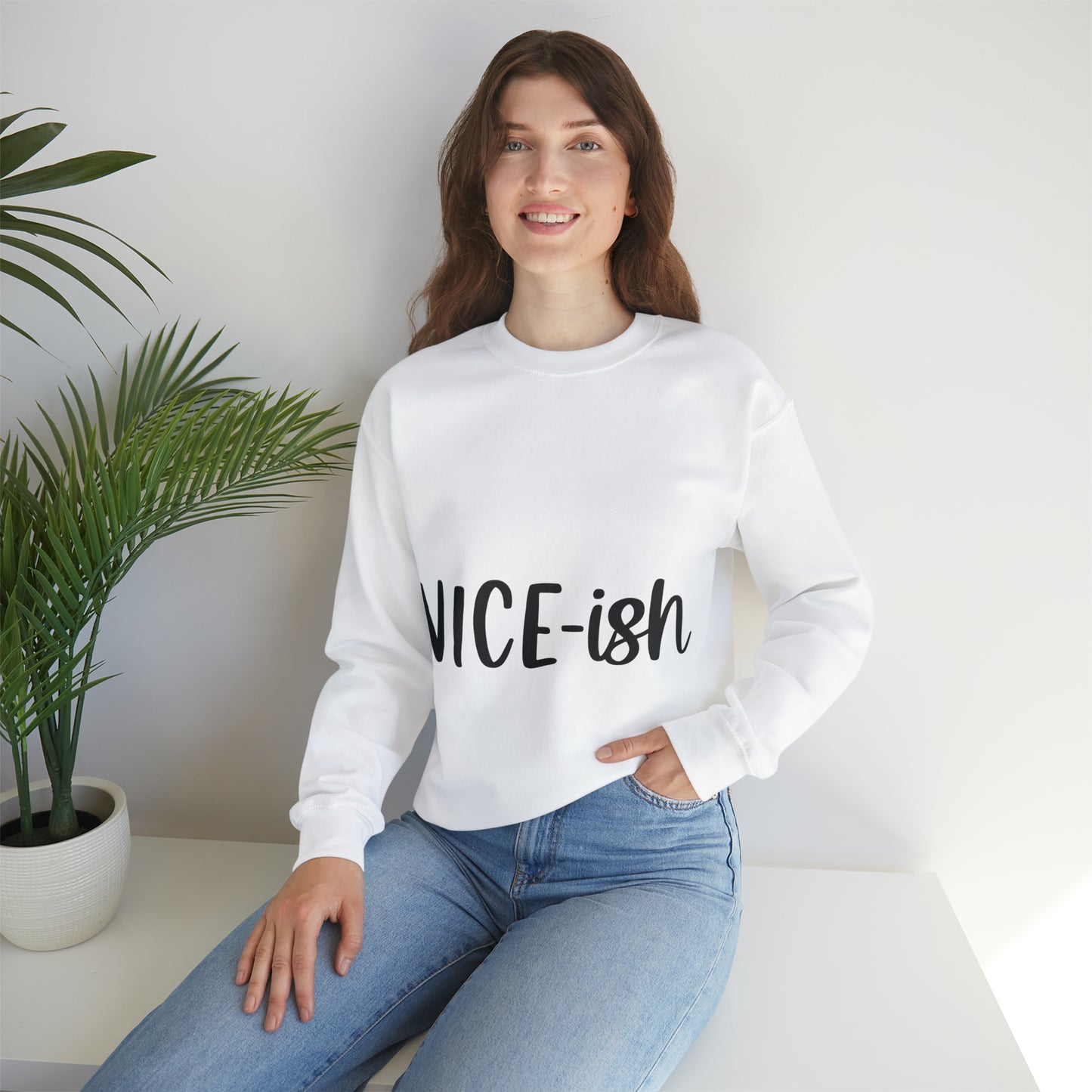 Nice-ish Unisex Heavy Blend™ Crewneck Sweatshirt