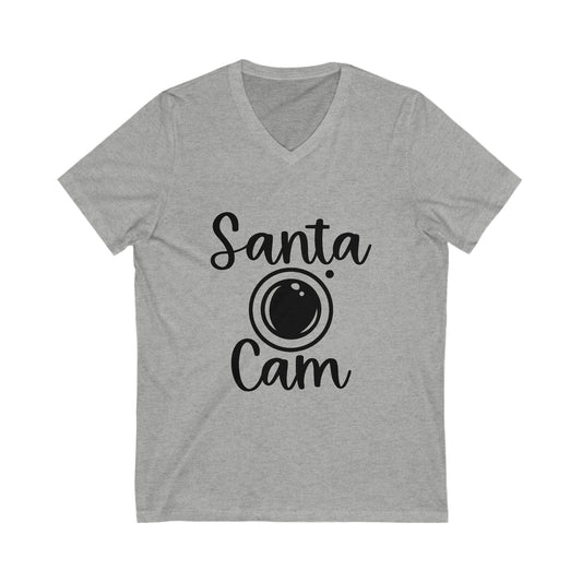 Santa Cam Unisex Jersey Short Sleeve V-Neck Tee image