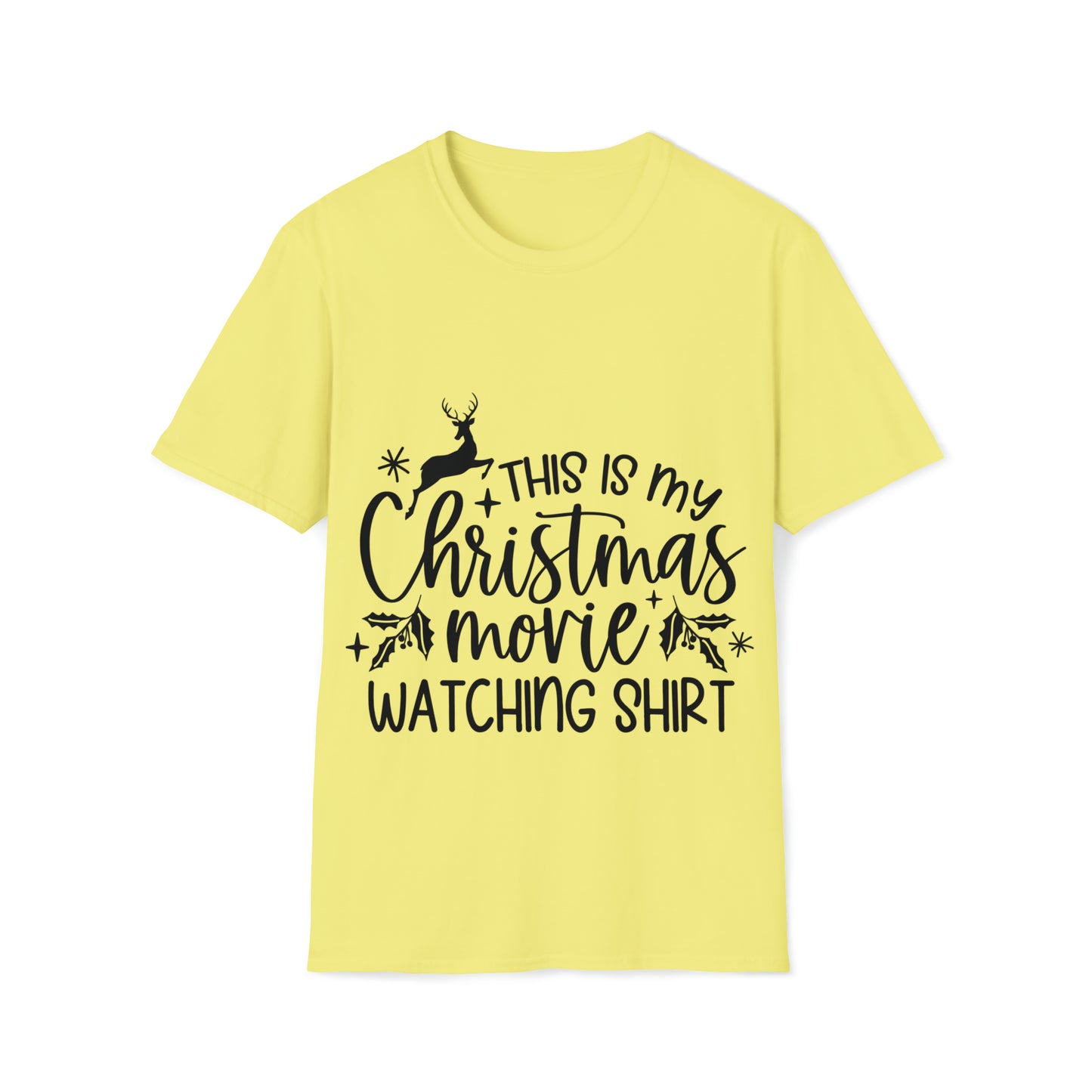 Christmas Movie Watching Unisex Softstyle T-Shirt image