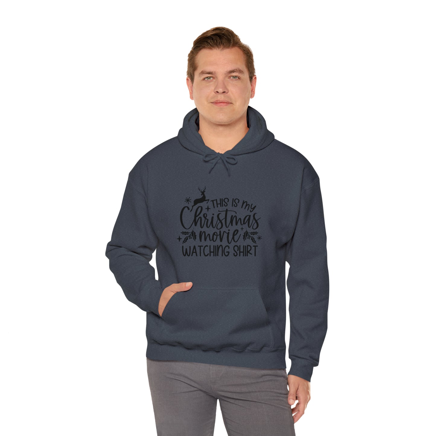 Christmas Movie Watching Unisex Heavy Blend™ Hooded Sweatshirt image