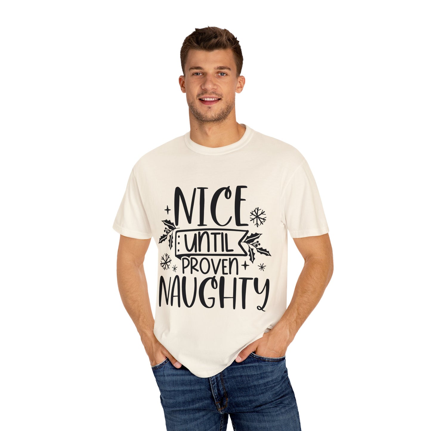 Nice & Naughty Unisex Garment-Dyed T-shirt