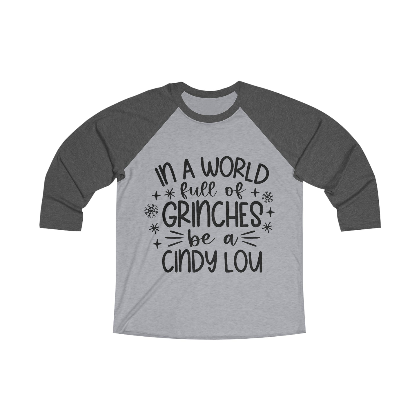 World of Grinches Unisex Tri-Blend 3\4 Raglan Tee