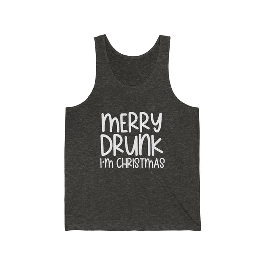 Merry Drunk Unisex Jersey Tank