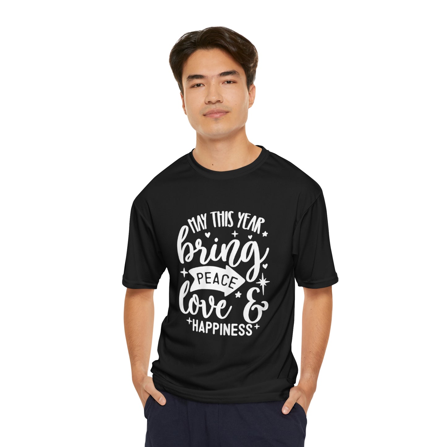 Peace Love & Happiness Men's Performance T-Shirt