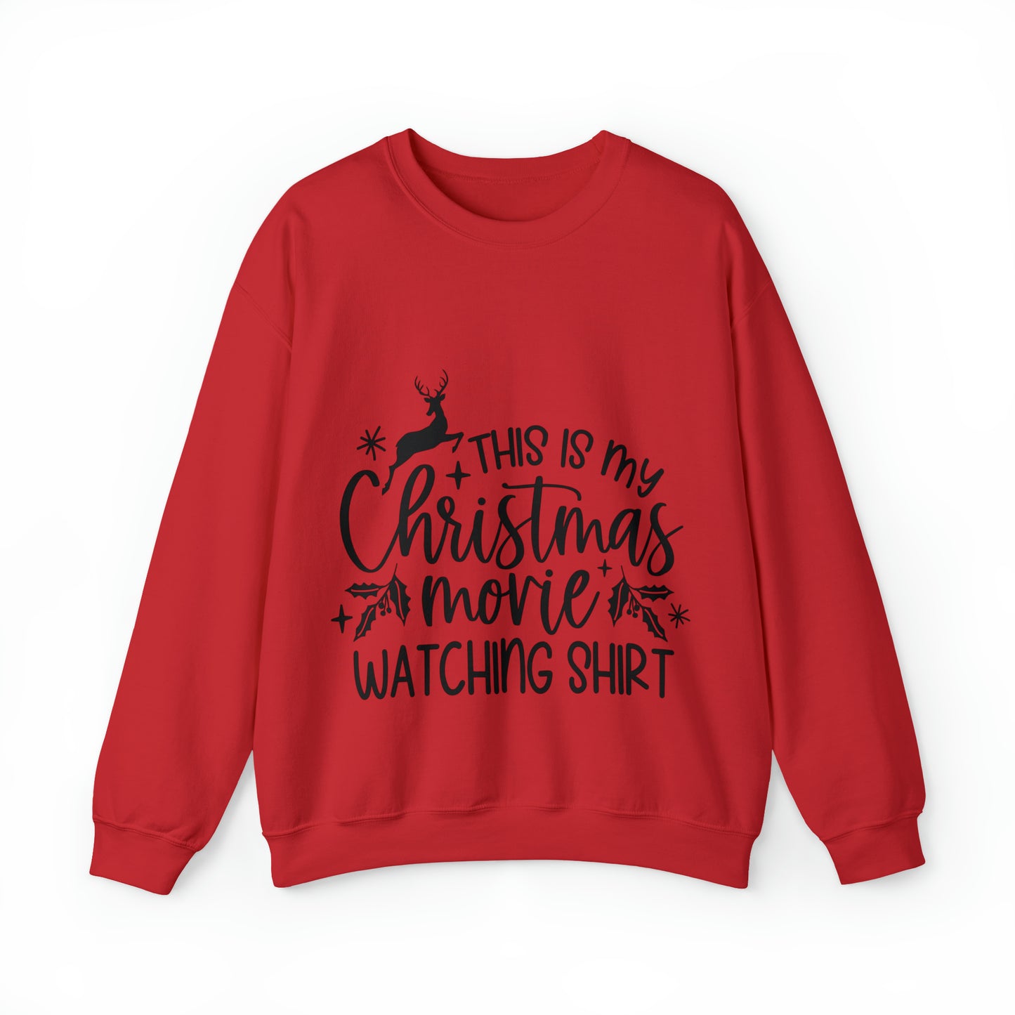 Christmas Movie Watching Unisex Heavy Blend™ Crewneck Sweatshirt image