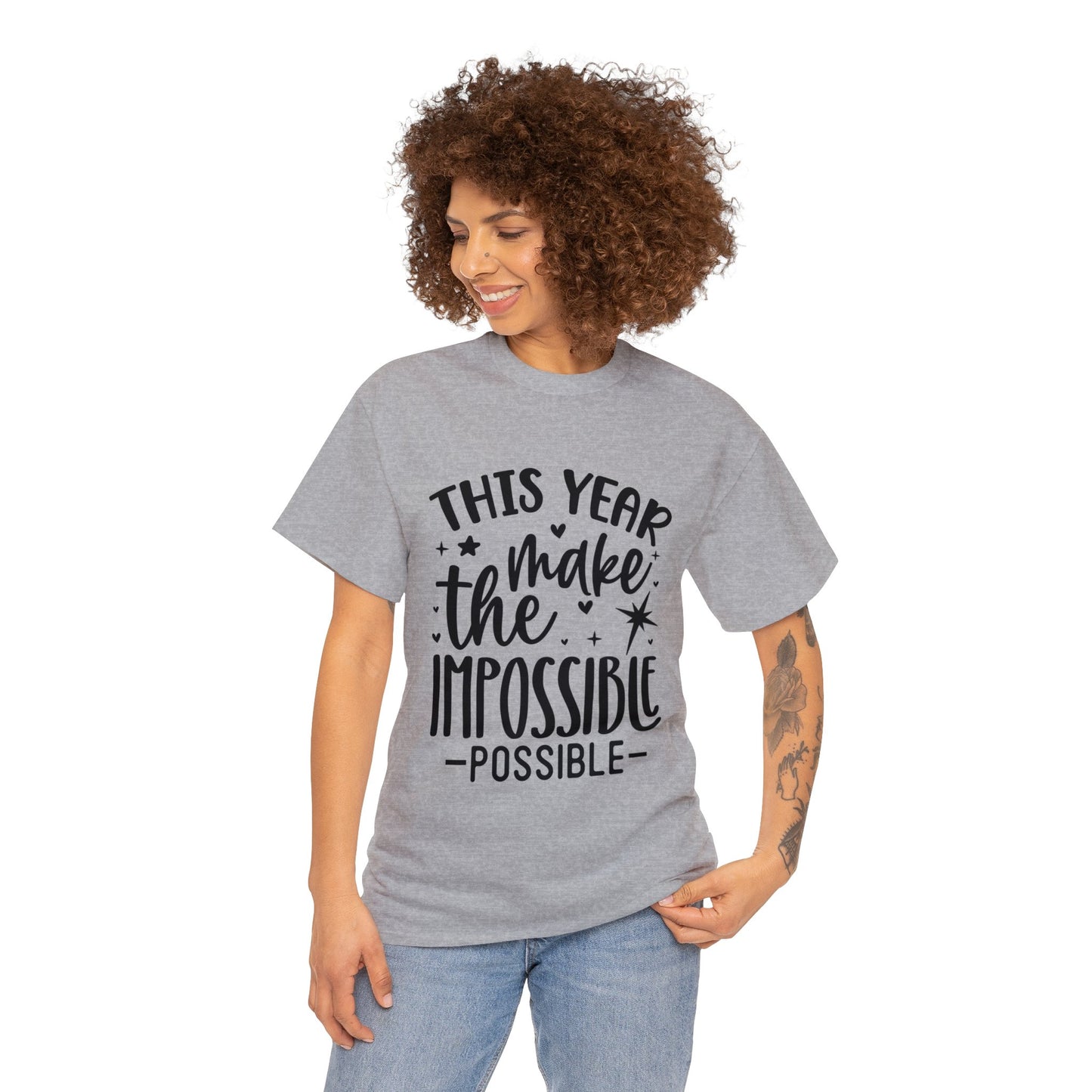 Impossible Possible Unisex Heavy Cotton Tee