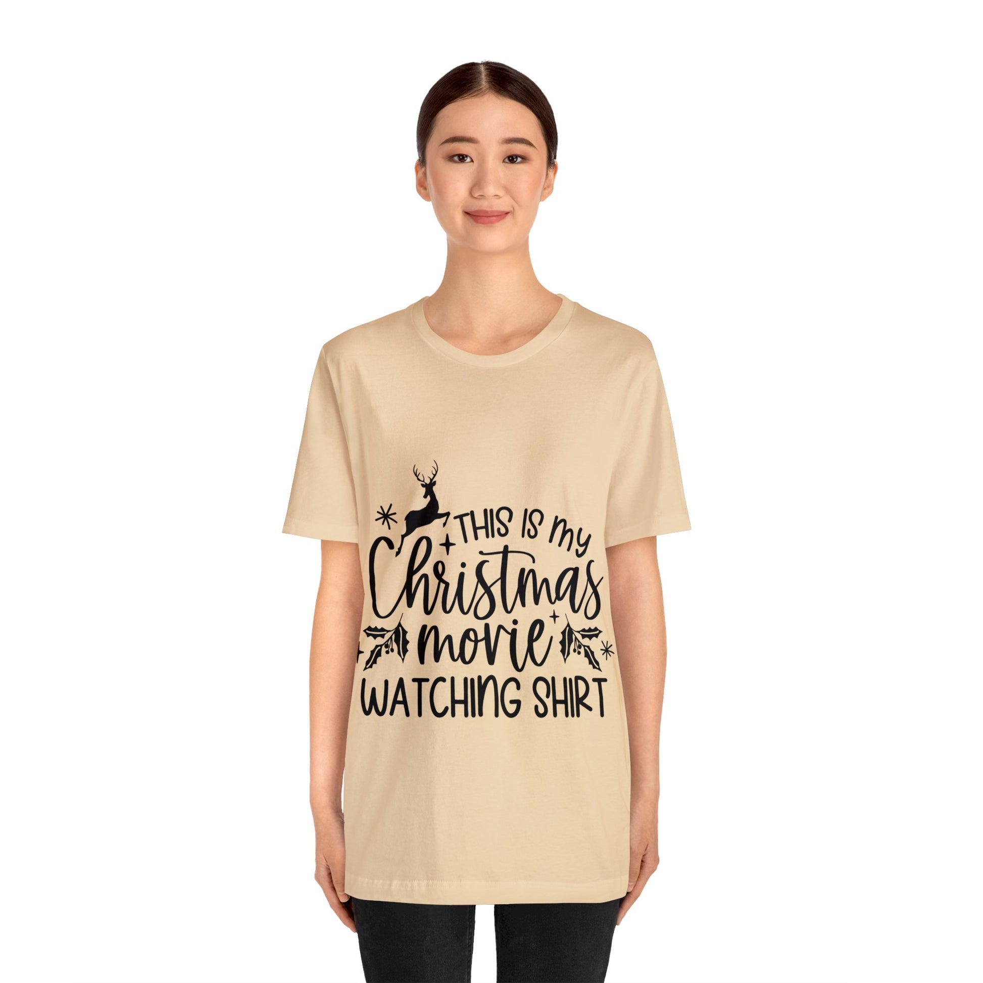 Christmas Movie Watching Unisex Jersey Short Sleeve Tee image