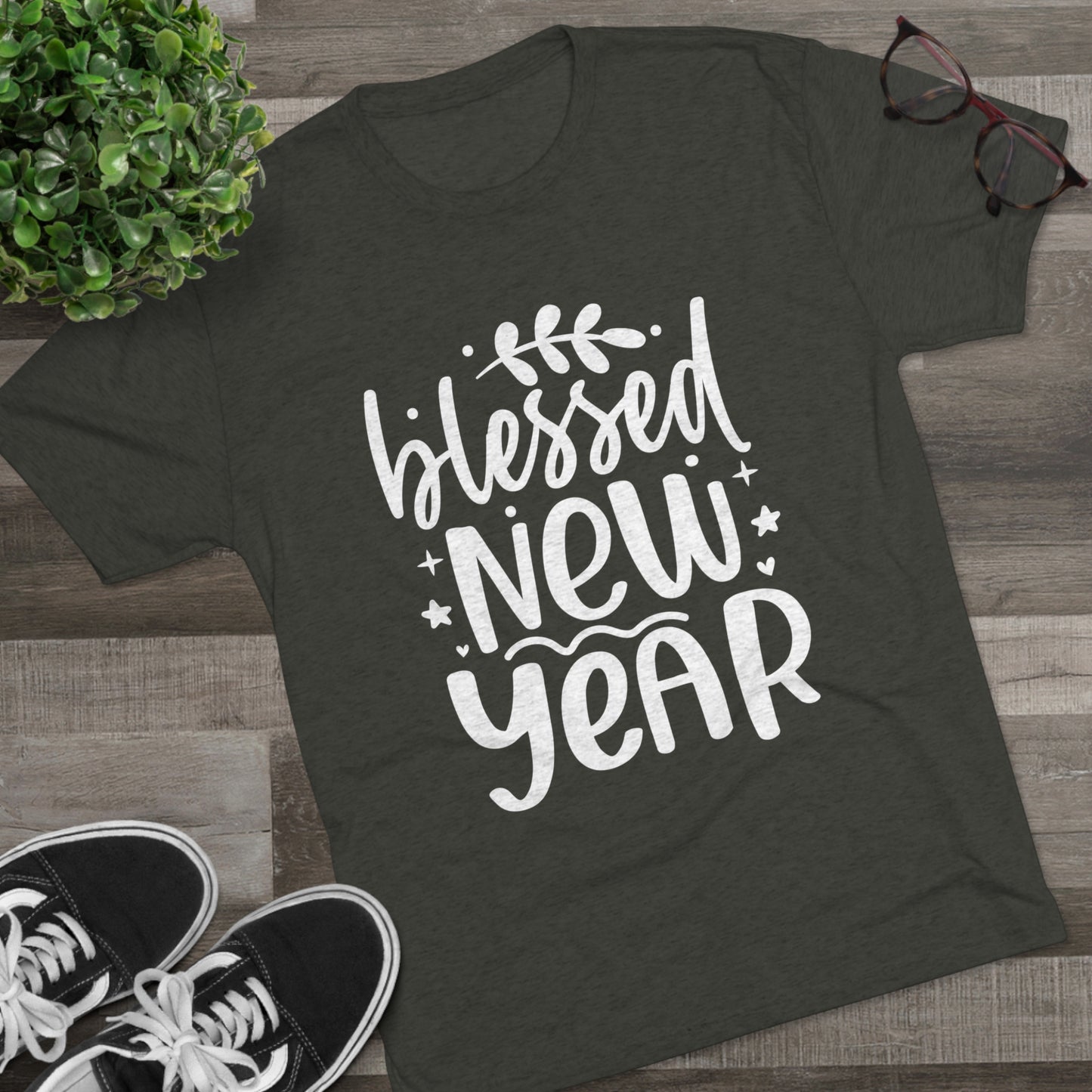 Blessed New Year Unisex Tri-Blend Crew Tee