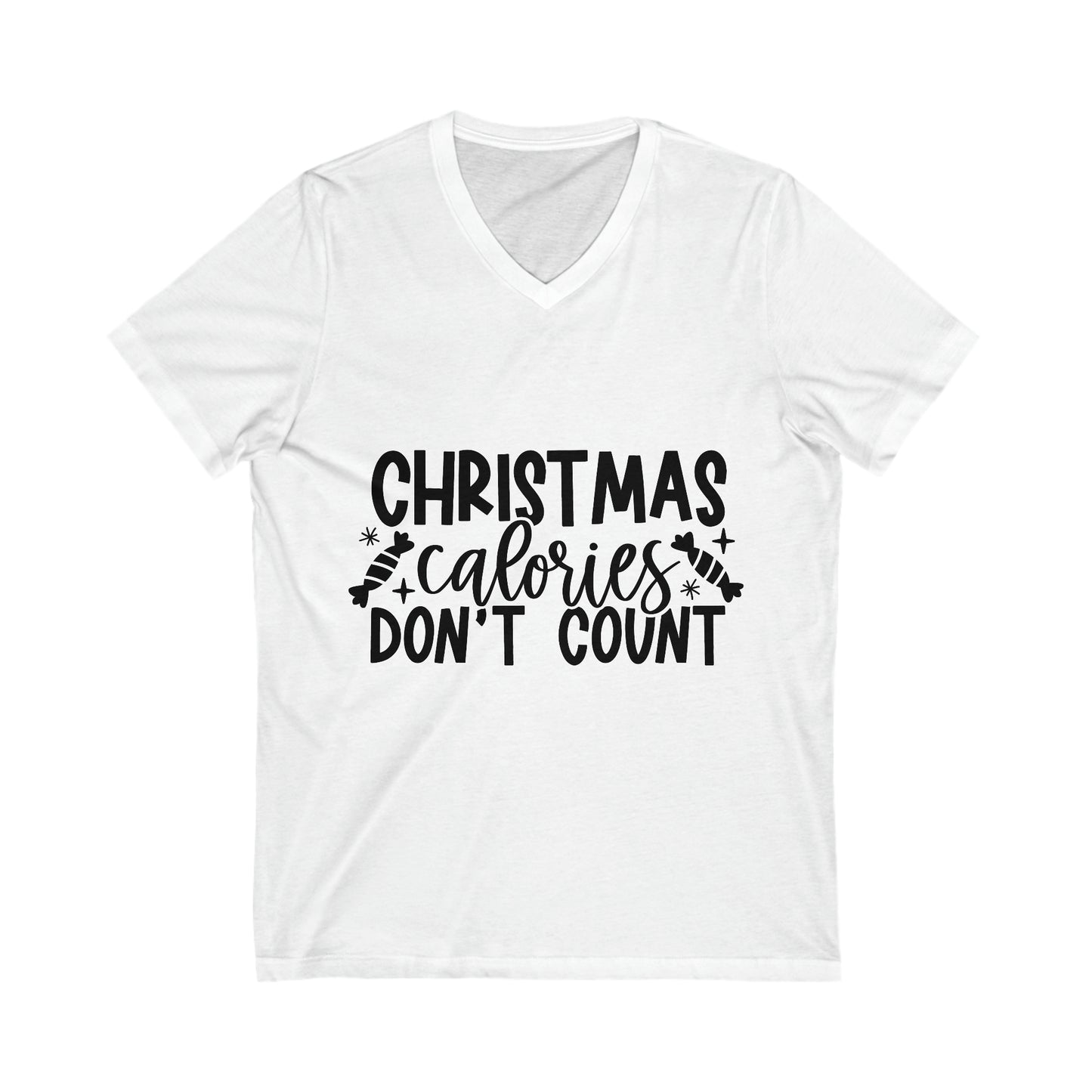 Calories Dont Count Unisex Jersey Short Sleeve V-Neck Tee