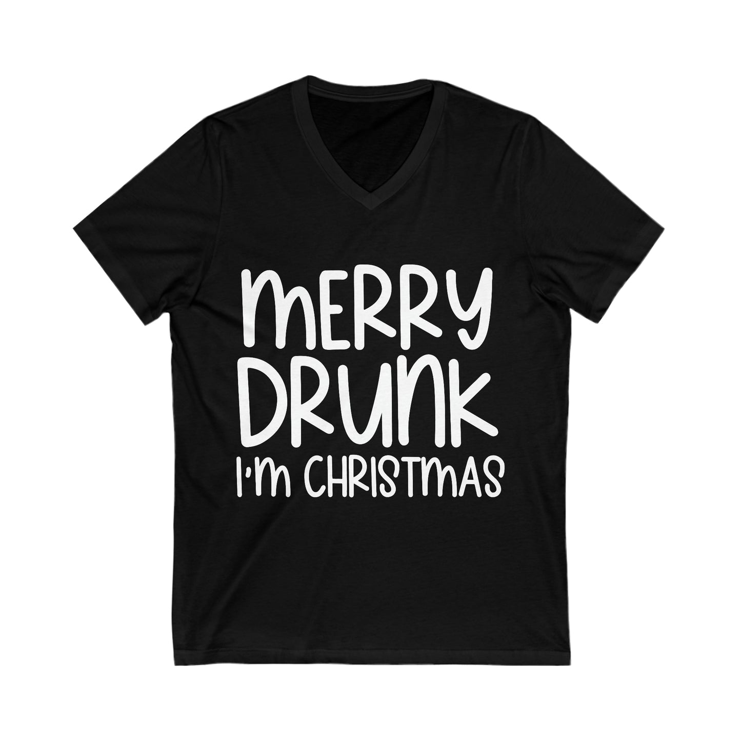 Merry Drunk Unisex Jersey Short Sleeve V-Neck Tee