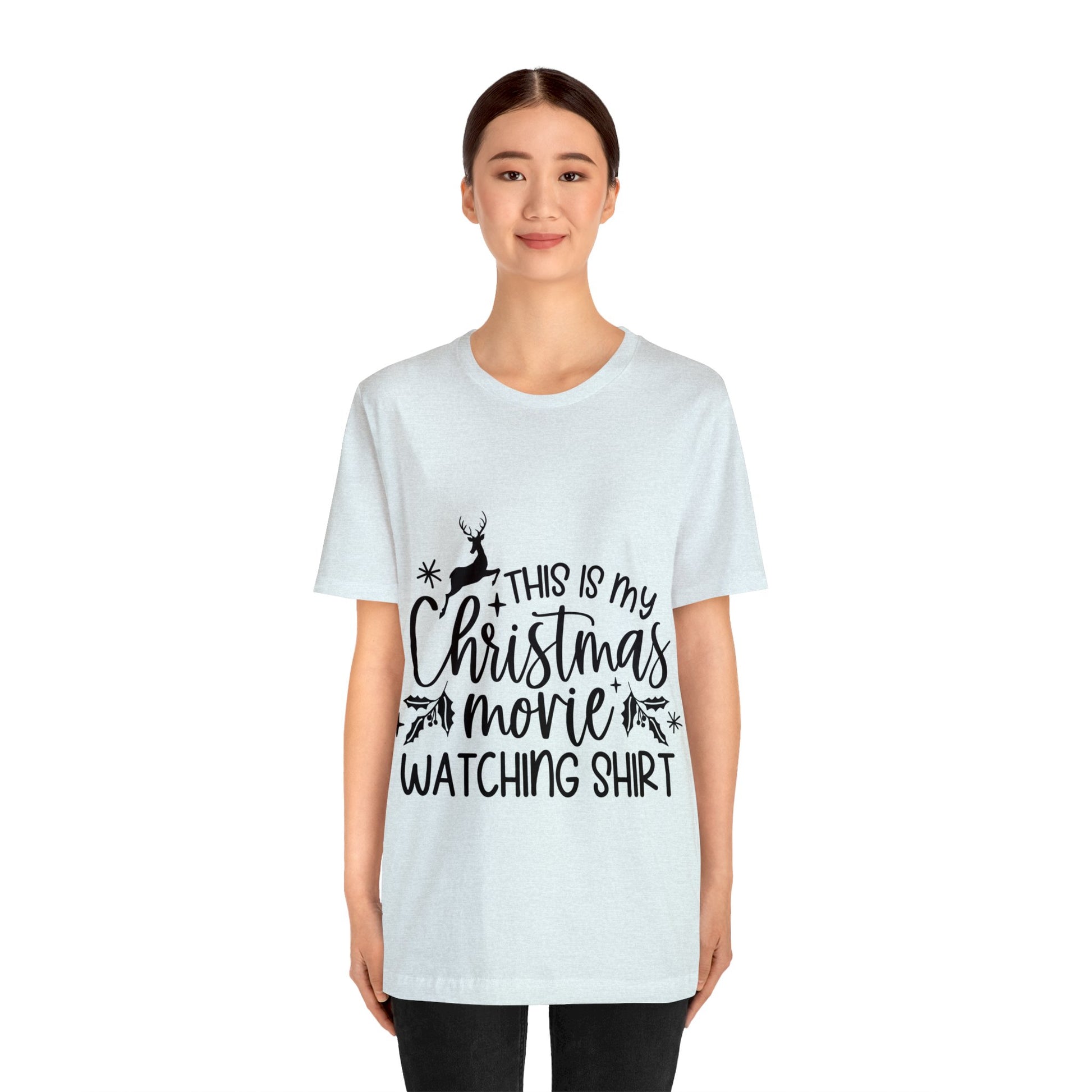 Christmas Movie Watching Unisex Jersey Short Sleeve Tee image