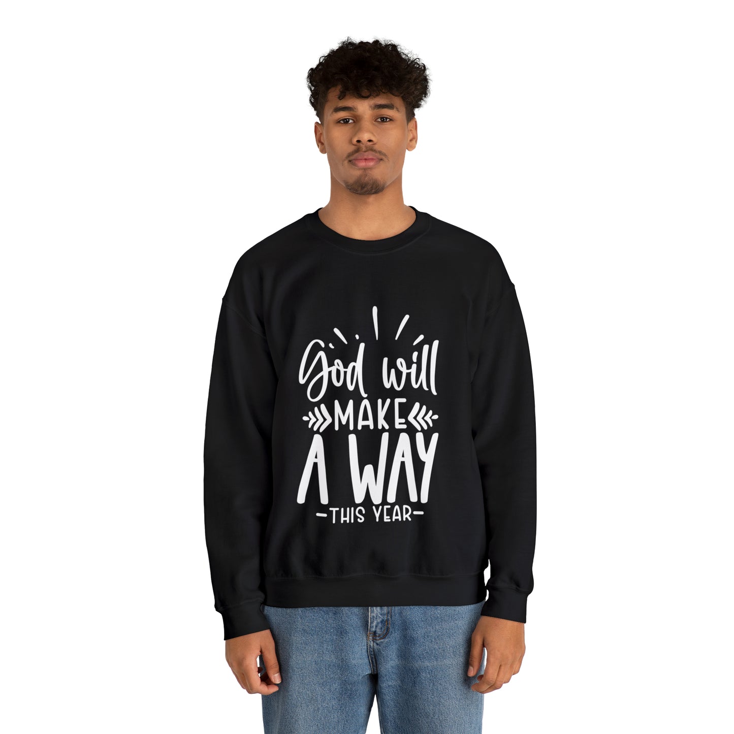 God Will Make a Way Unisex Heavy Blend™ Crewneck Sweatshirt