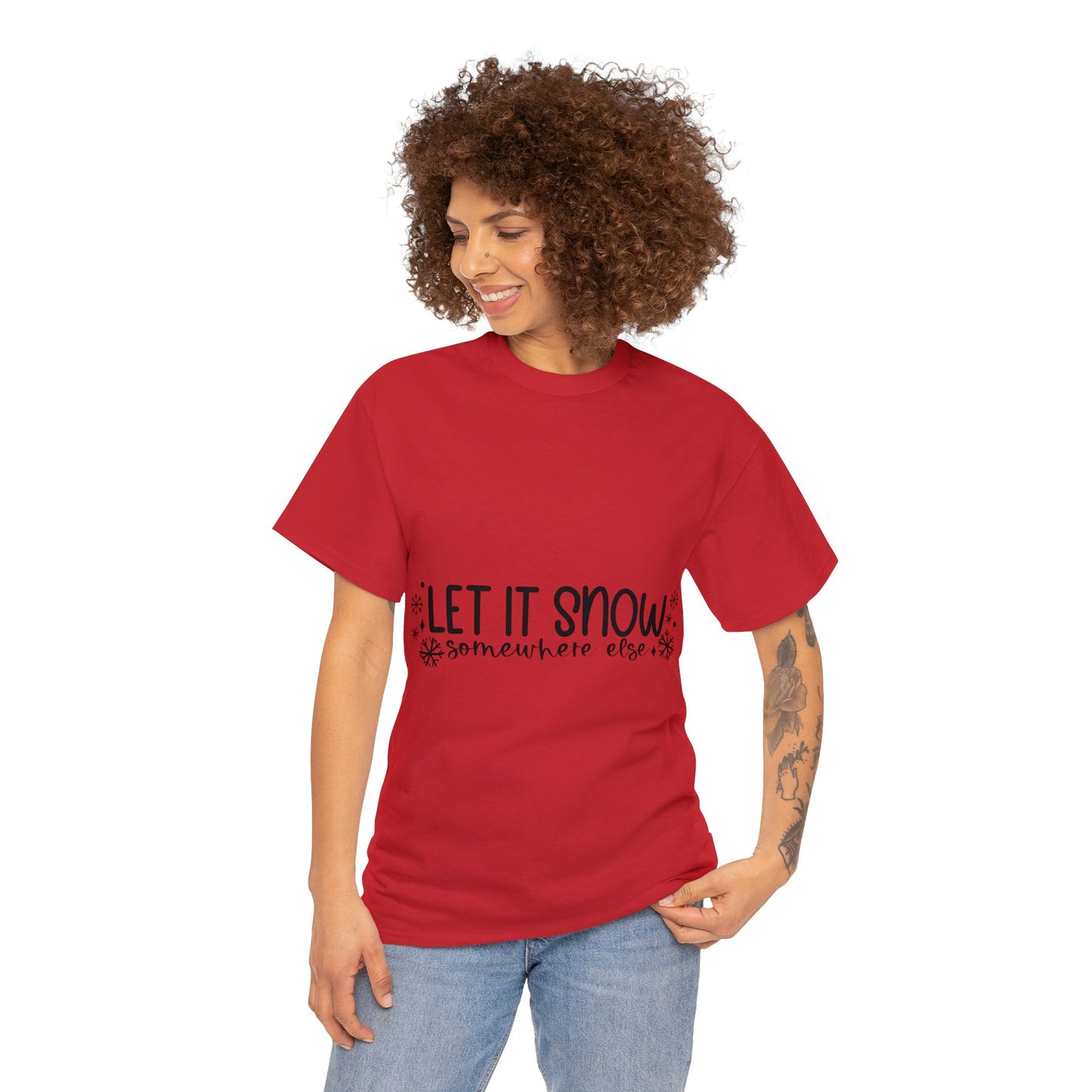 Let it Snow Unisex Heavy Cotton Tee image