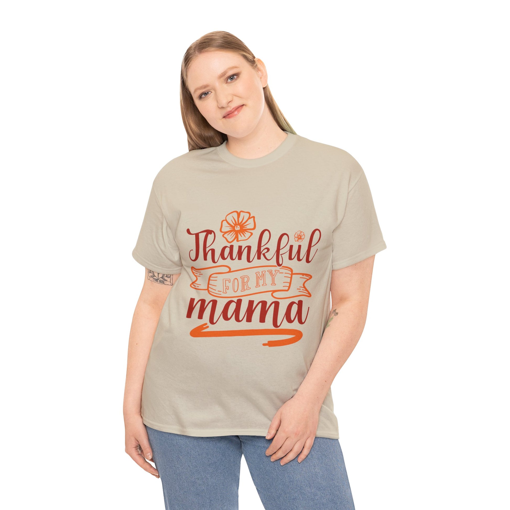 Thankful for Mama Unisex Heavy Cotton Tee image