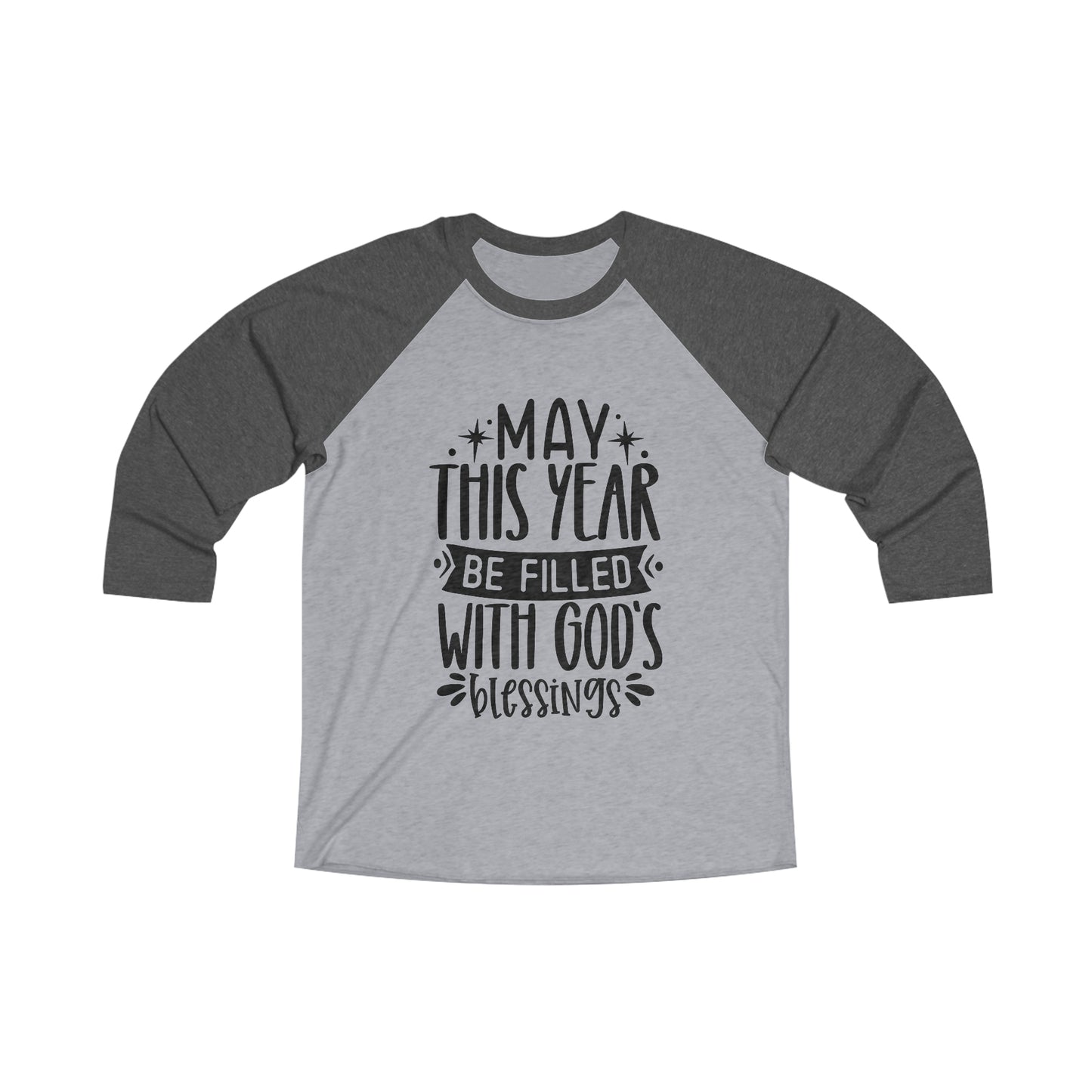 Blessings Unisex Tri-Blend 3\4 Raglan Tee