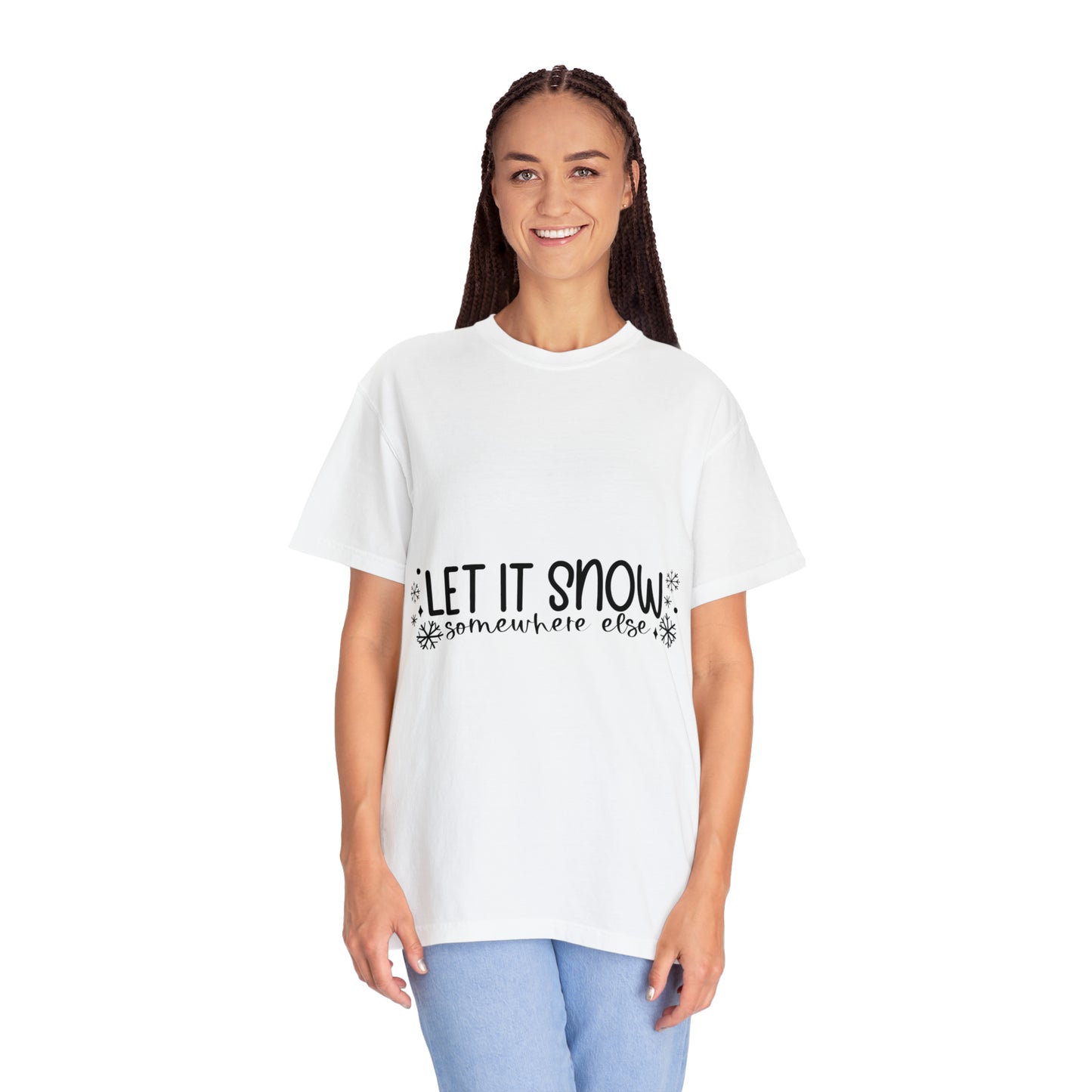 Let it Snow Unisex Garment-Dyed T-shirt image