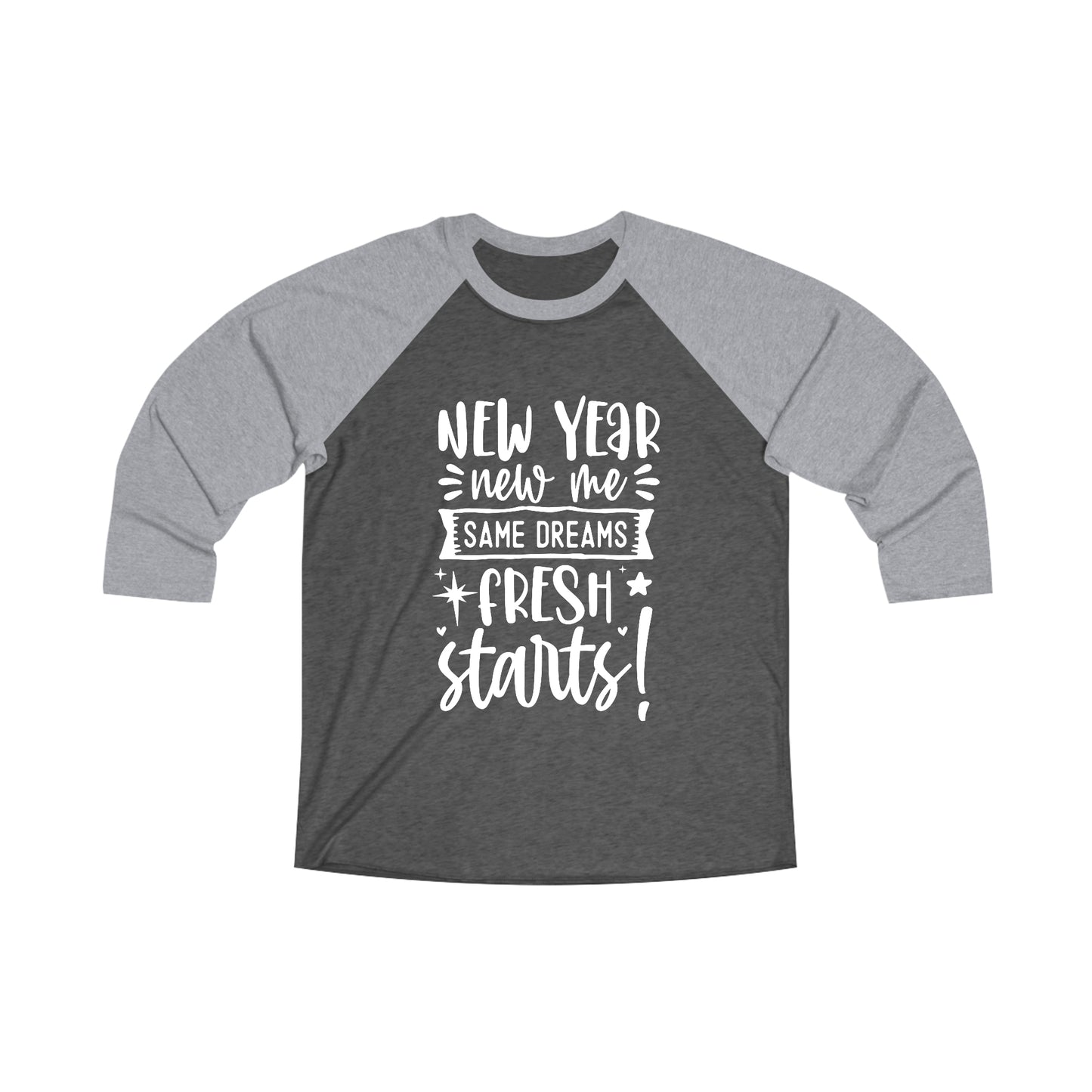 New Year New Me Unisex Tri-Blend 3\4 Raglan Tee