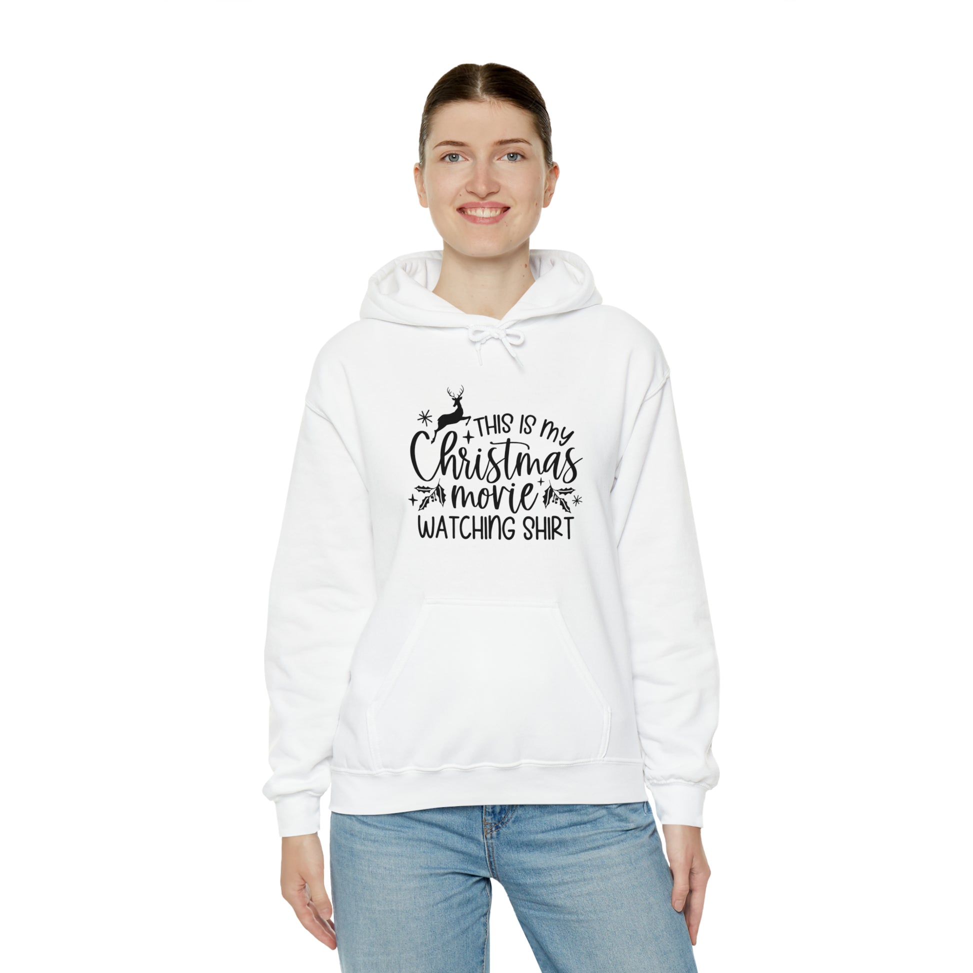 Christmas Movie Watching Unisex Heavy Blend™ Hooded Sweatshirt image