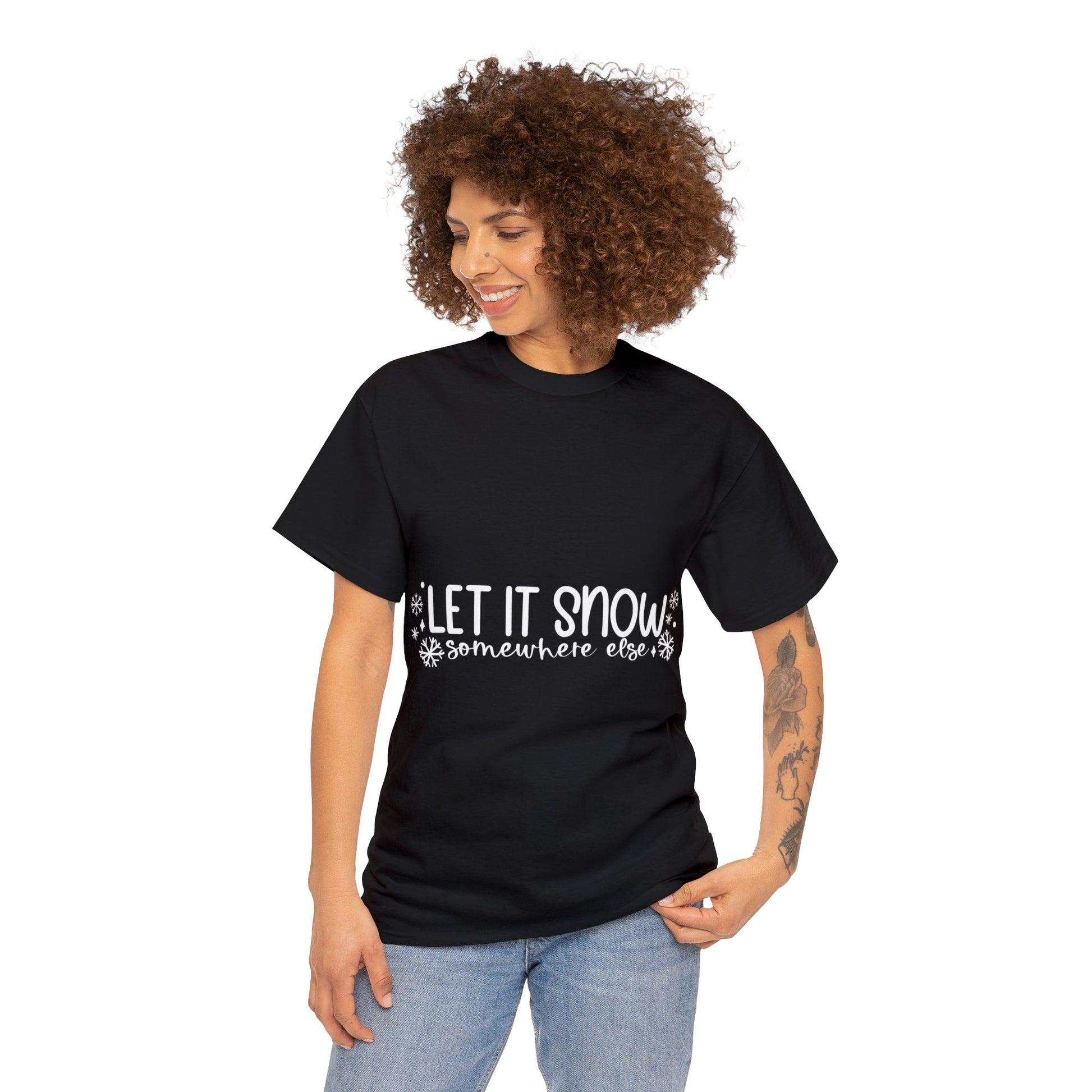 Let it Snow Unisex Heavy Cotton Tee image