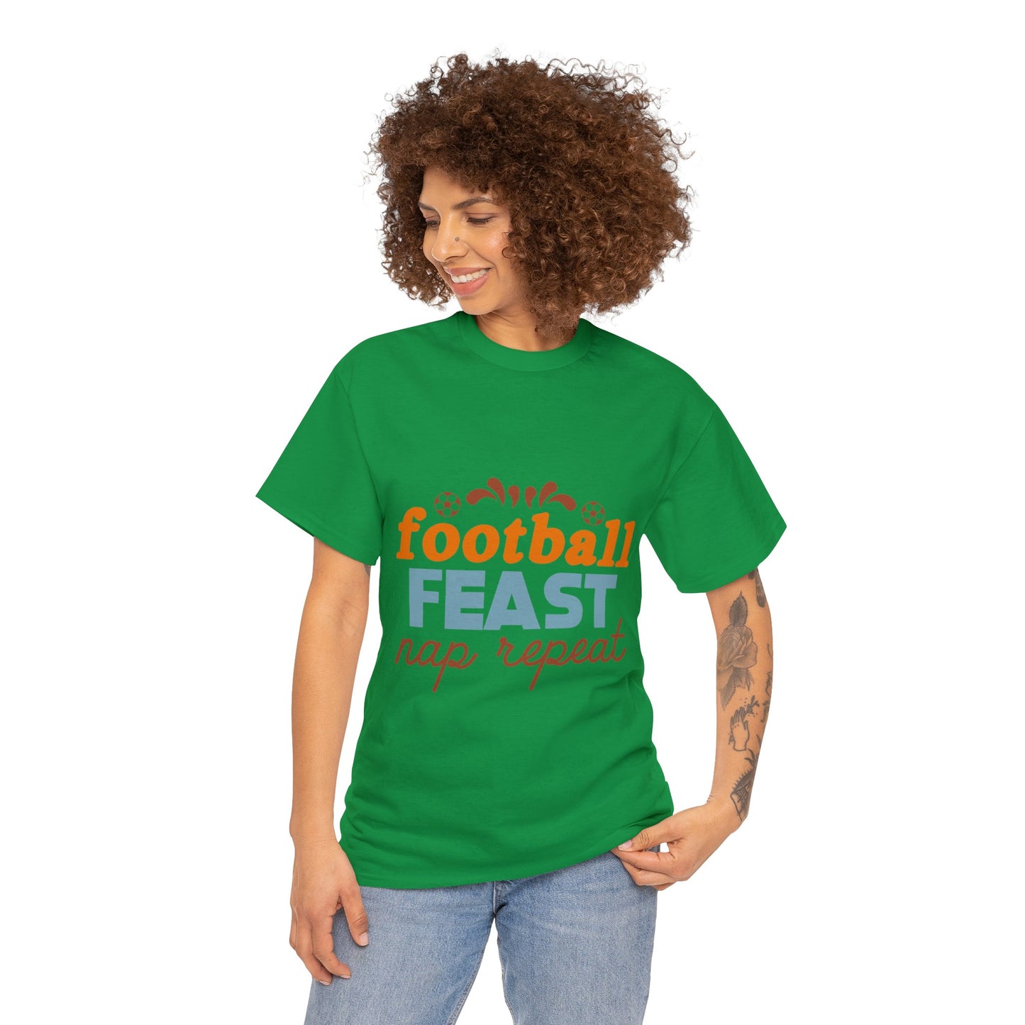 Football Feast Unisex Heavy Cotton Tee image