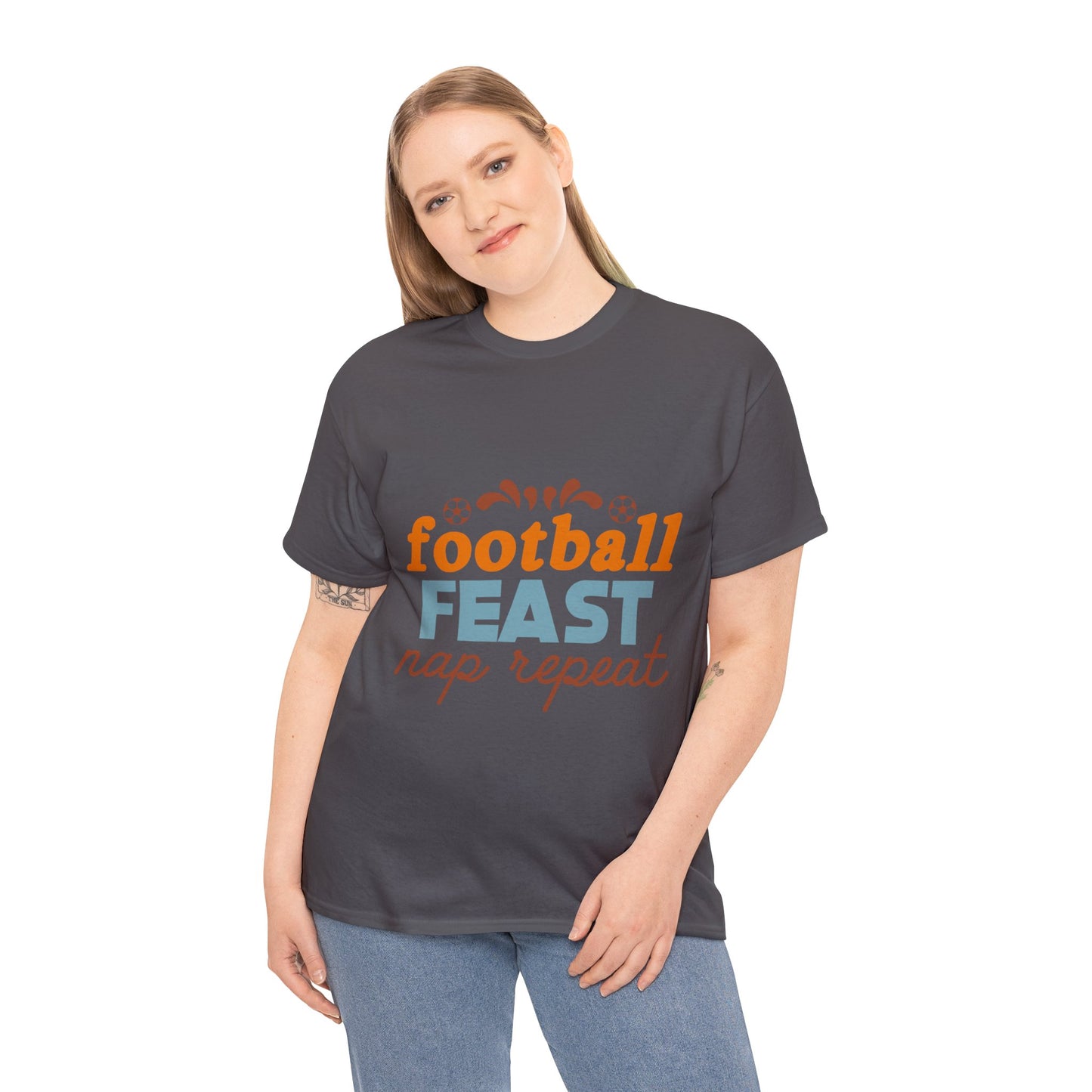 Football Feast Unisex Heavy Cotton Tee image