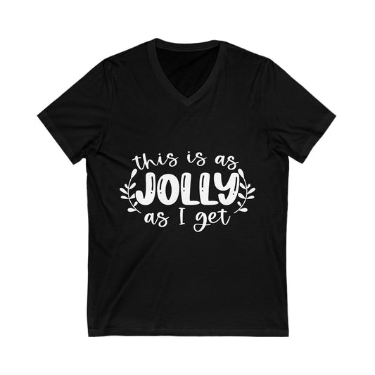 Jolly Unisex Jersey Short Sleeve V-Neck Tee