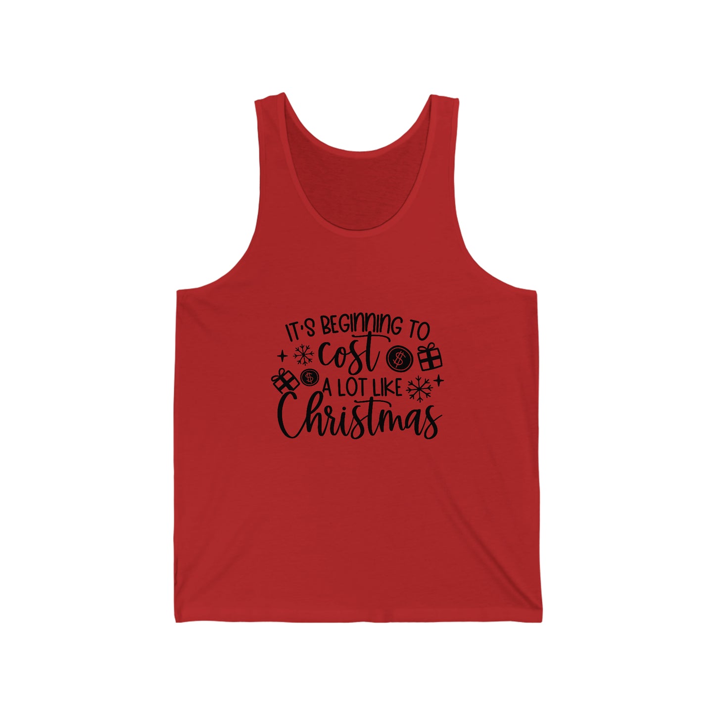 Beginning to cost a lot like Christmas Unisex Jersey Tank image