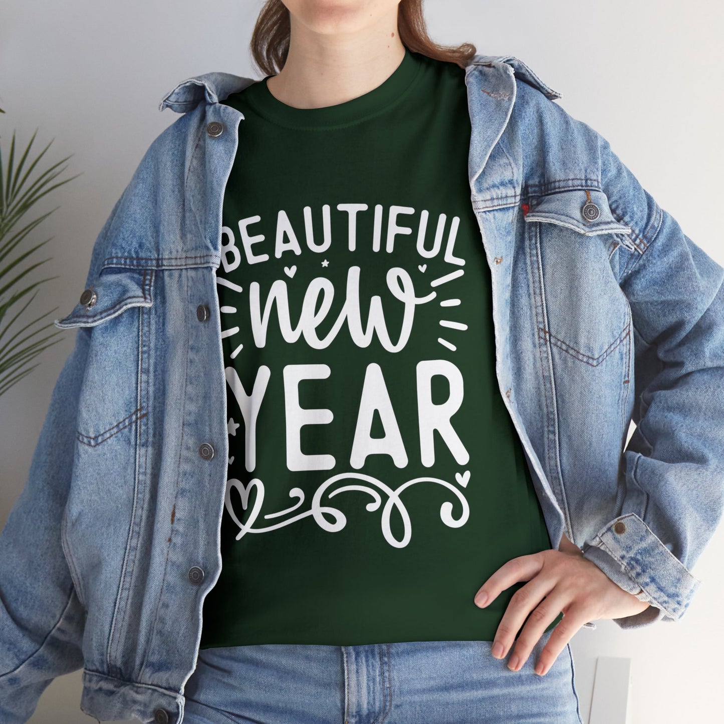 Beautiful New Year Unisex Heavy Cotton Tee