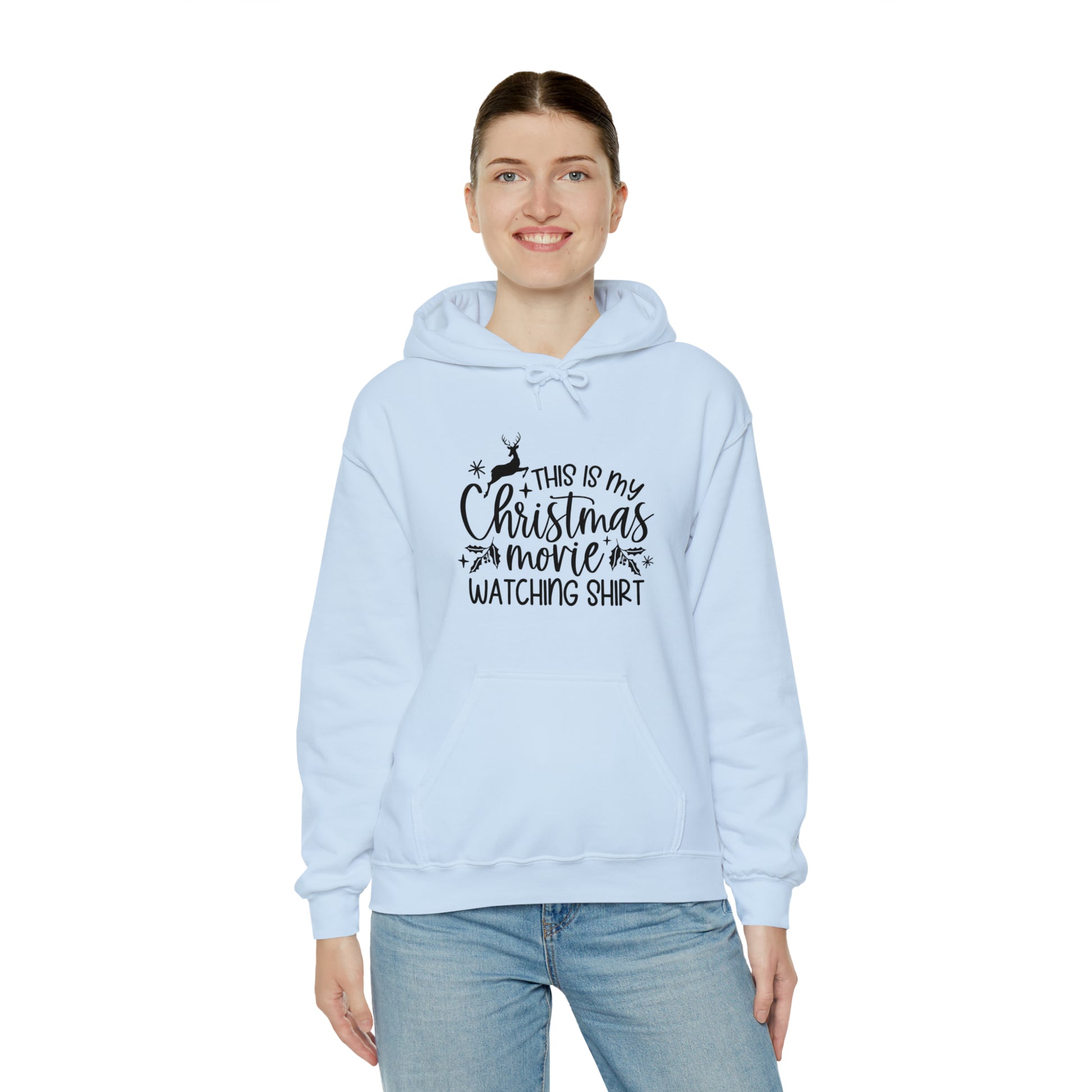 Christmas Movie Watching Unisex Heavy Blend™ Hooded Sweatshirt image